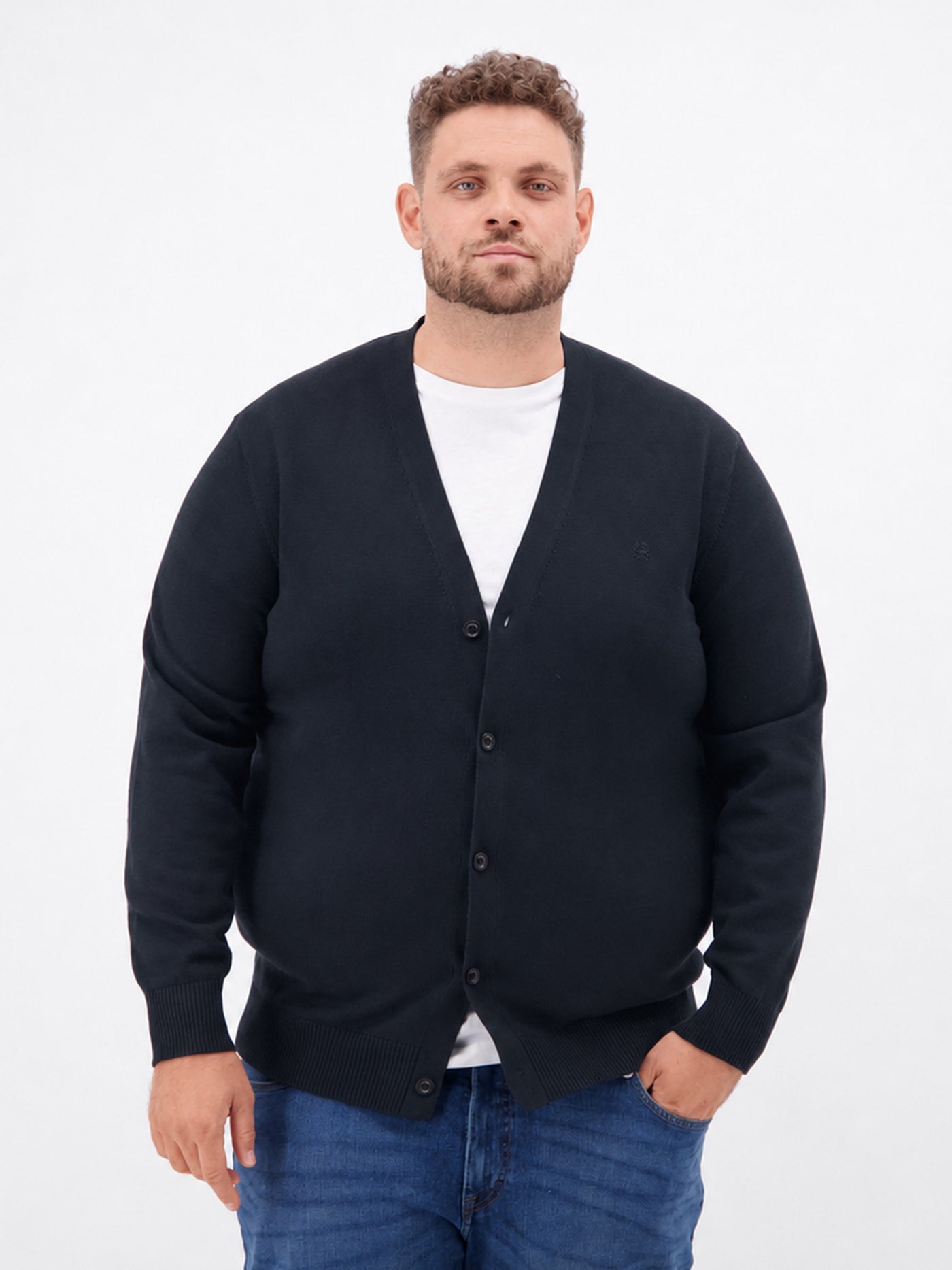 Strickjacke im Cardiganstil aus Baumwolle, große Größen