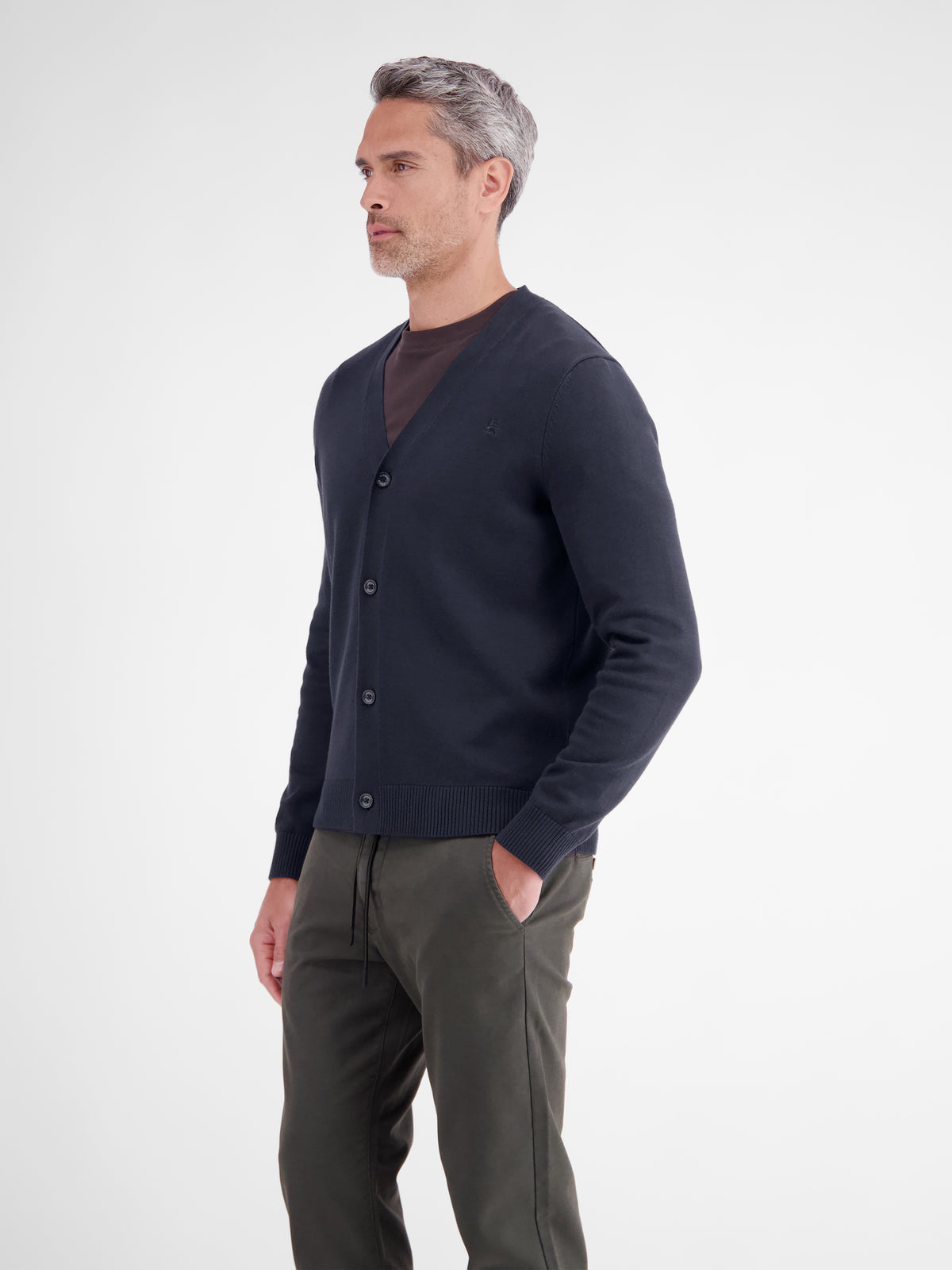 Strickjacke im Cardiganstil aus reiner weicher Baumwolle
