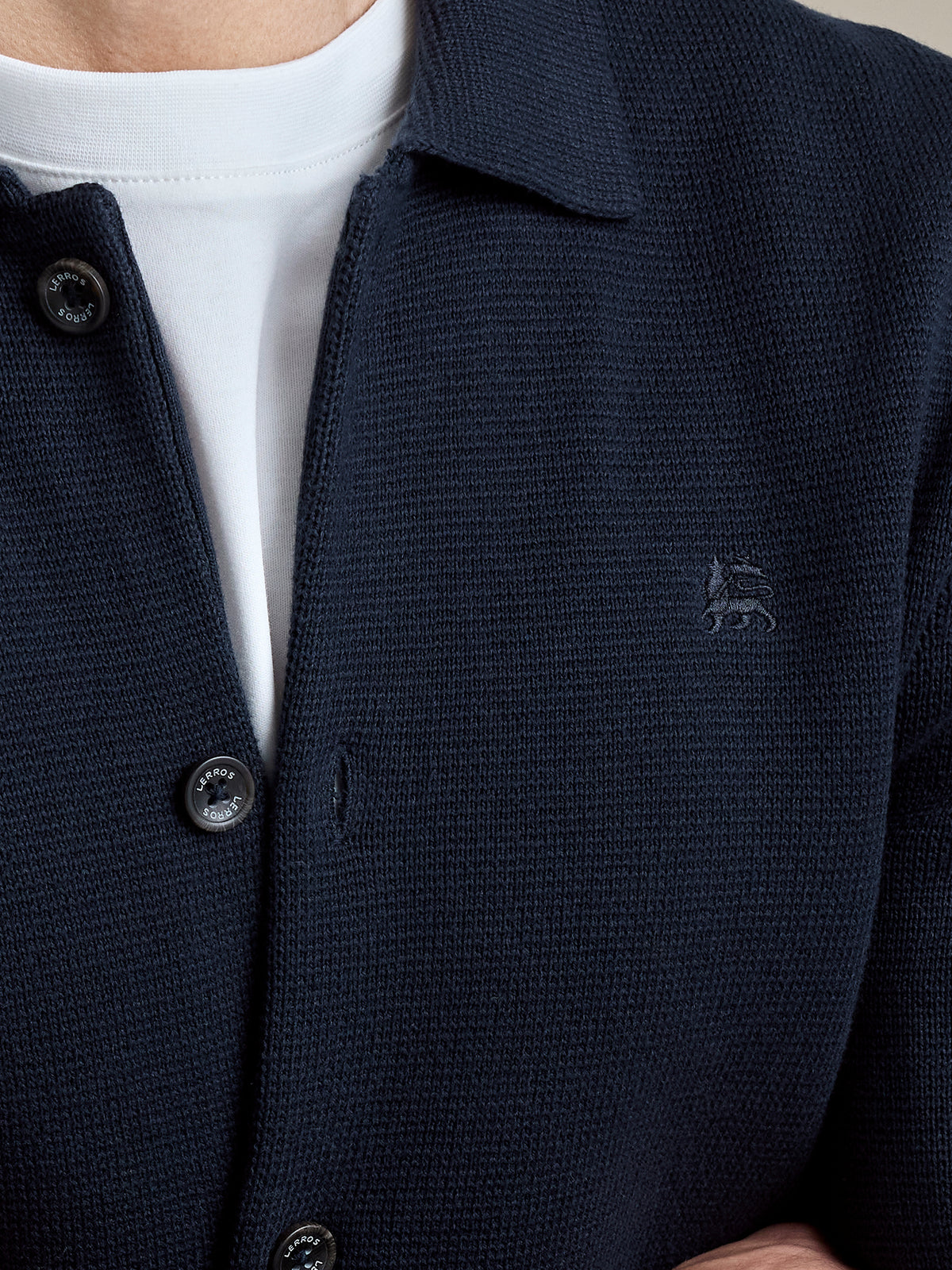 Feingerippte Strickjacke im Milano-Stil aus reiner Baumwolle