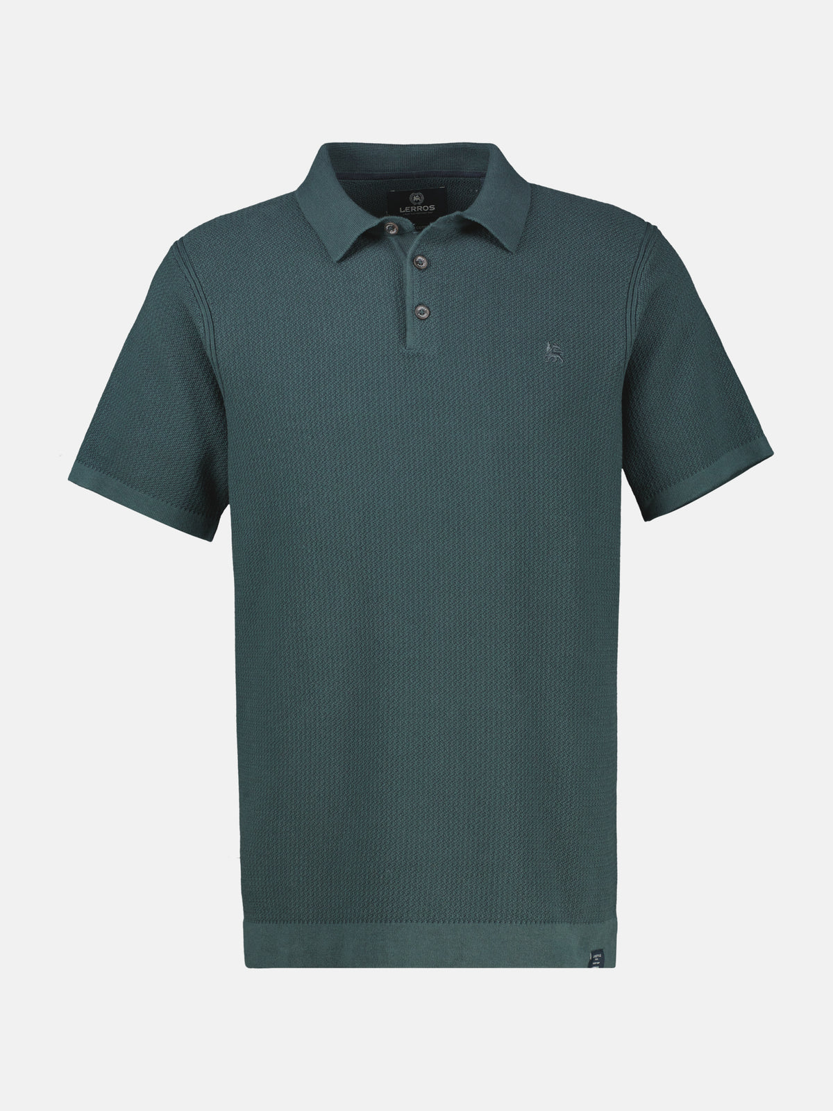 Polohemd in legerer Strickoptik aus griffiger Baumwolle