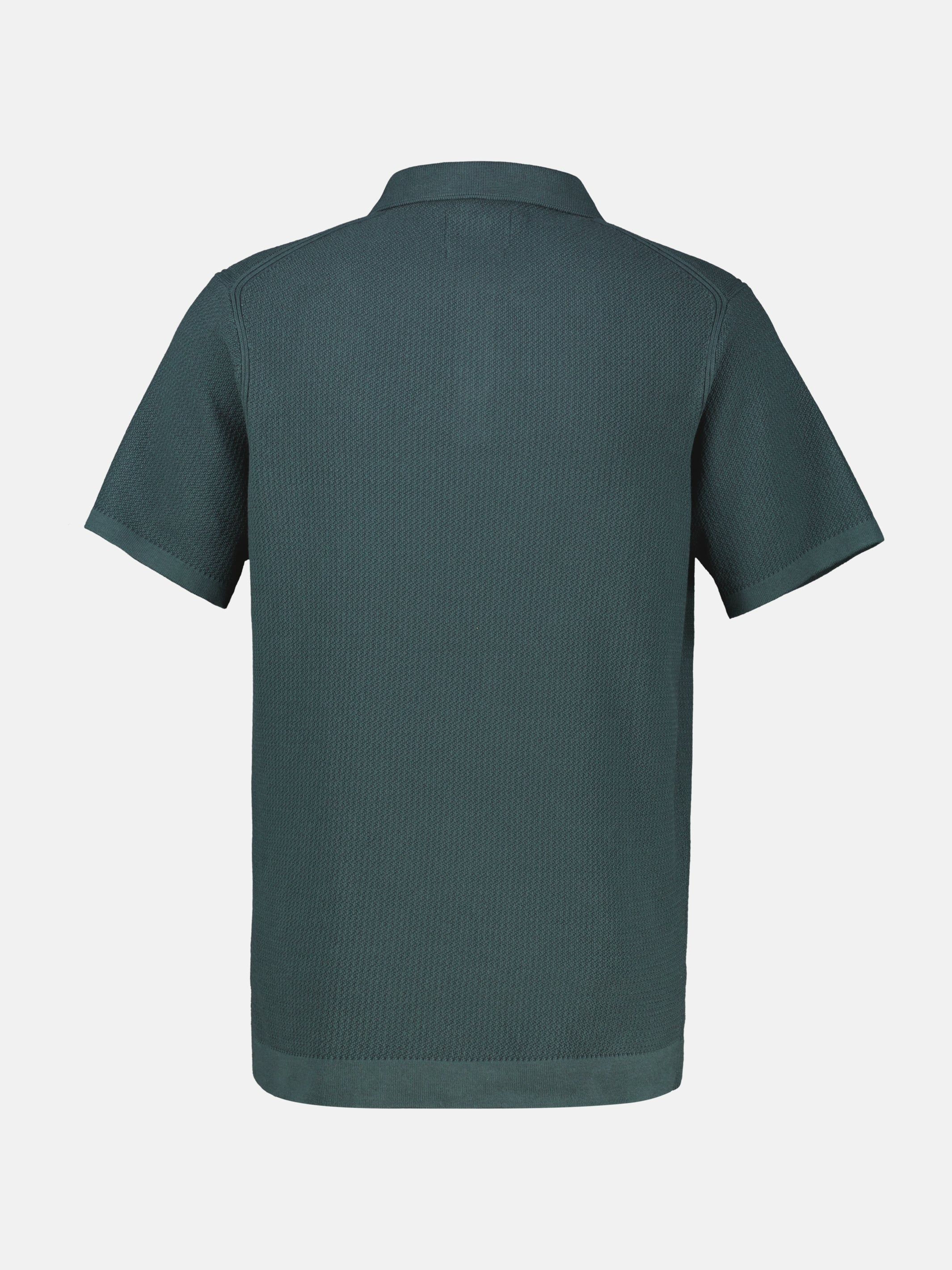 Polohemd in legerer Strickoptik aus griffiger Baumwolle