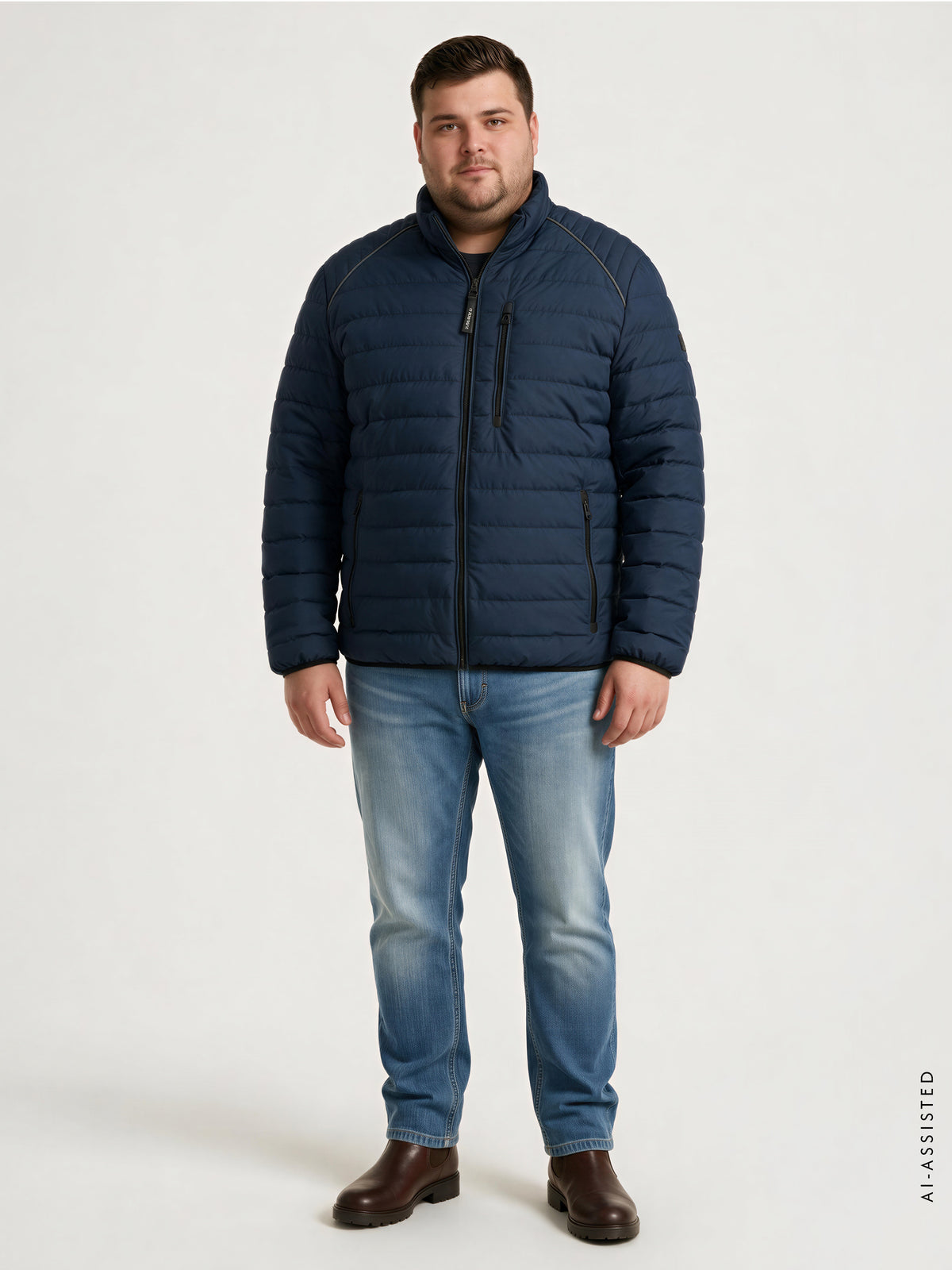 Wattierte Steppjacke, große Größen