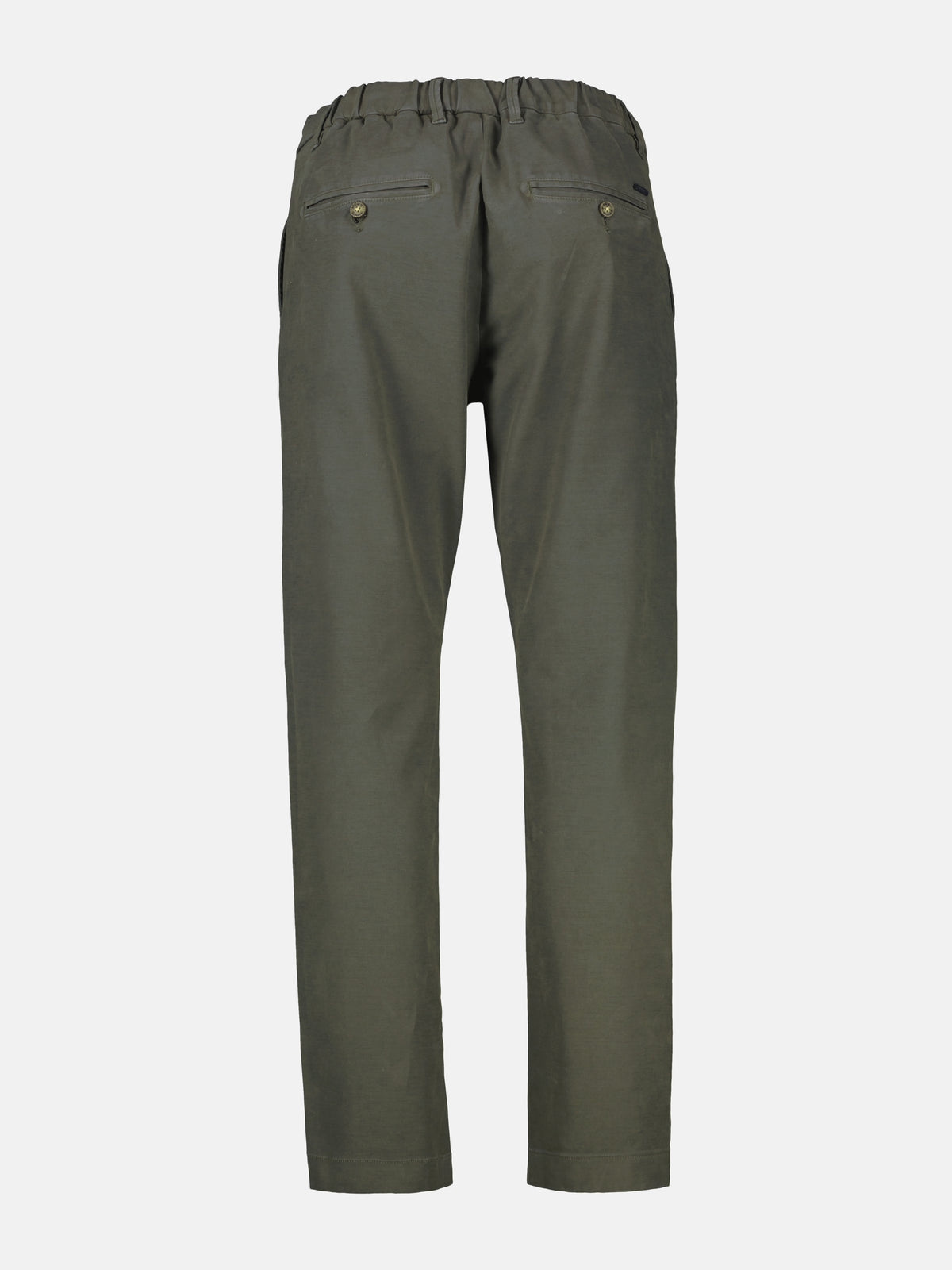 Casual chinos made from shape-retaining fabric with a drawstring waist