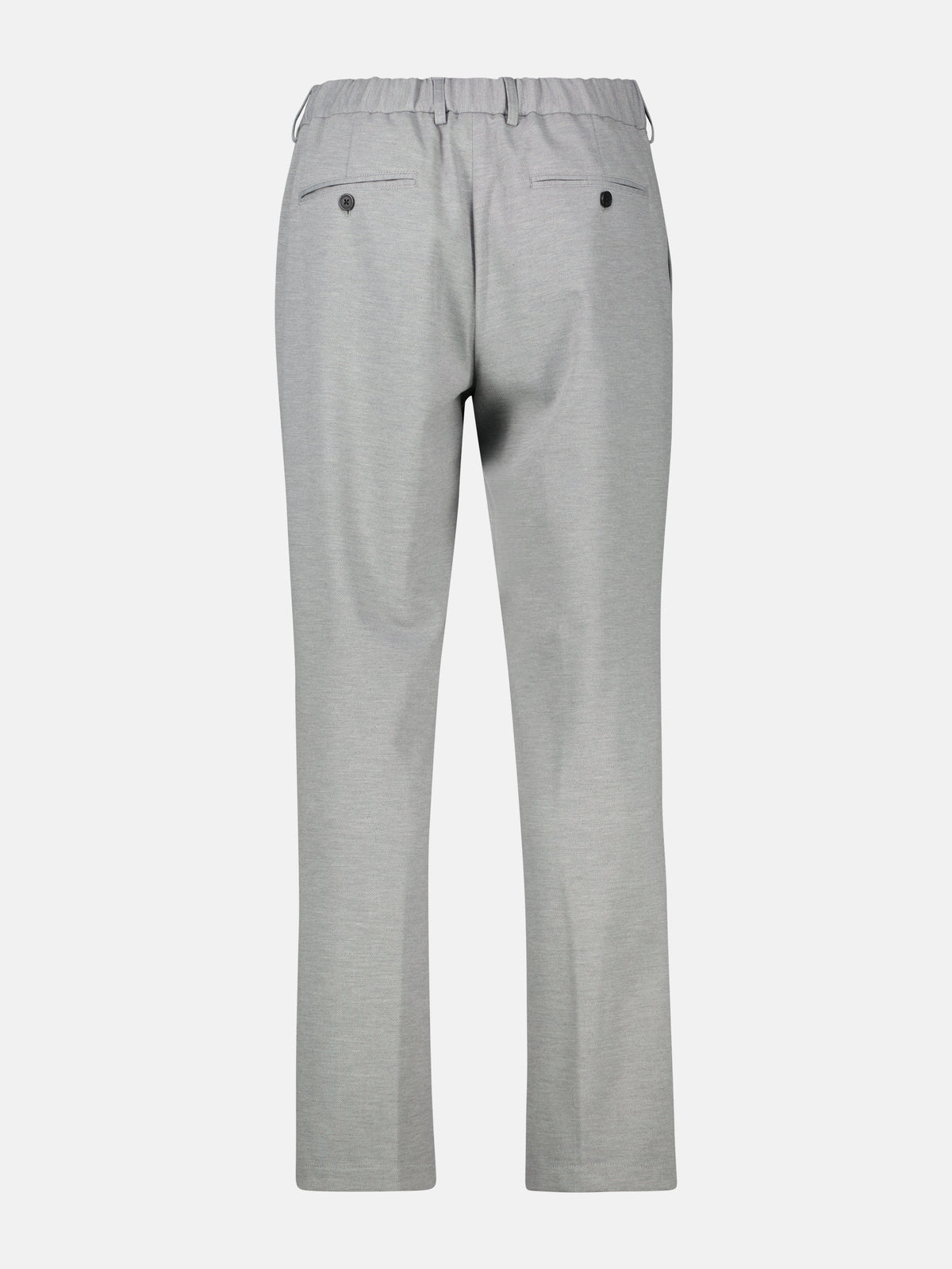 Solid-colored chino with flexible jersey blend waistband