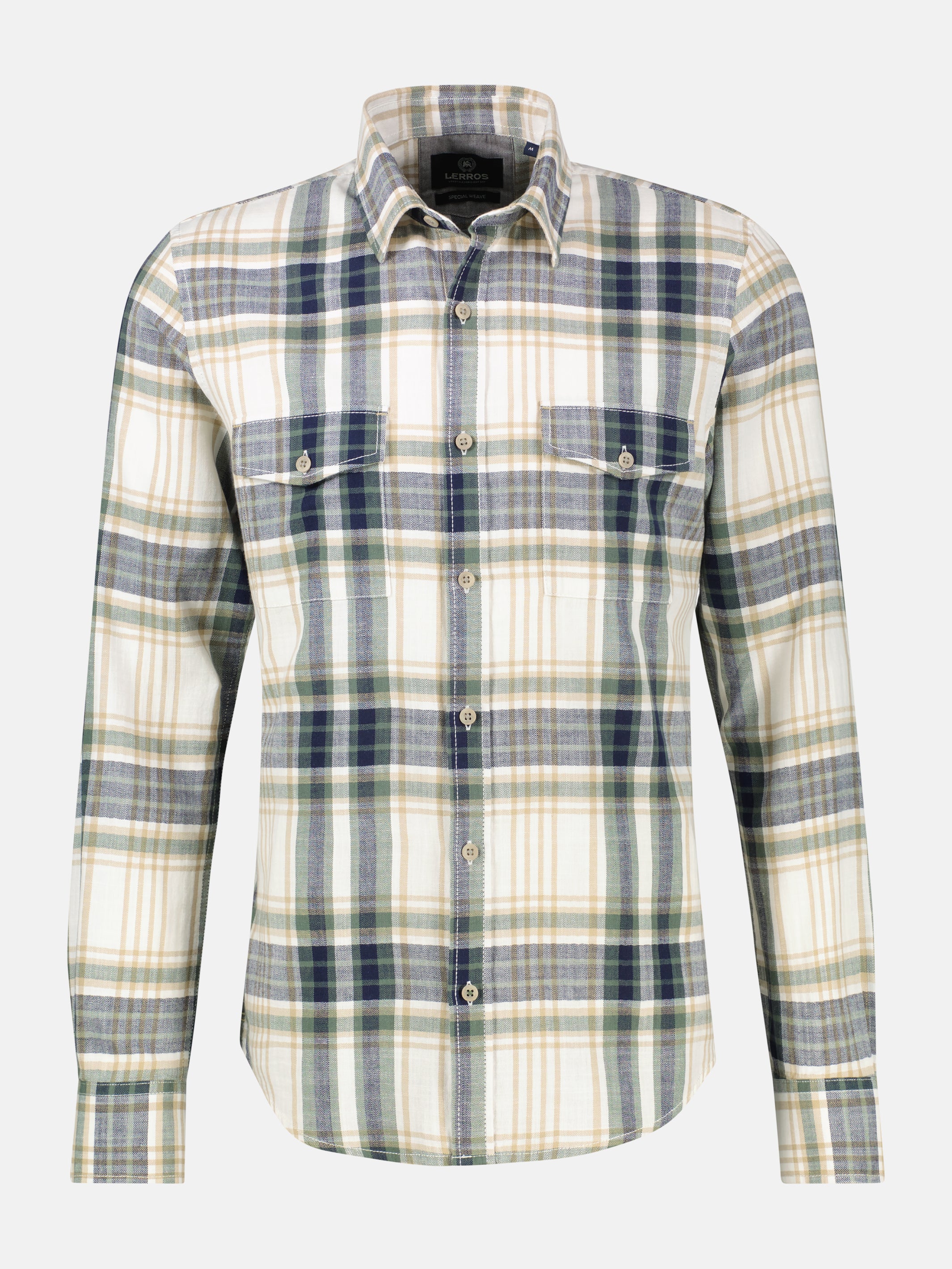 Men's plaid shirt in soft cotton, plus sizes