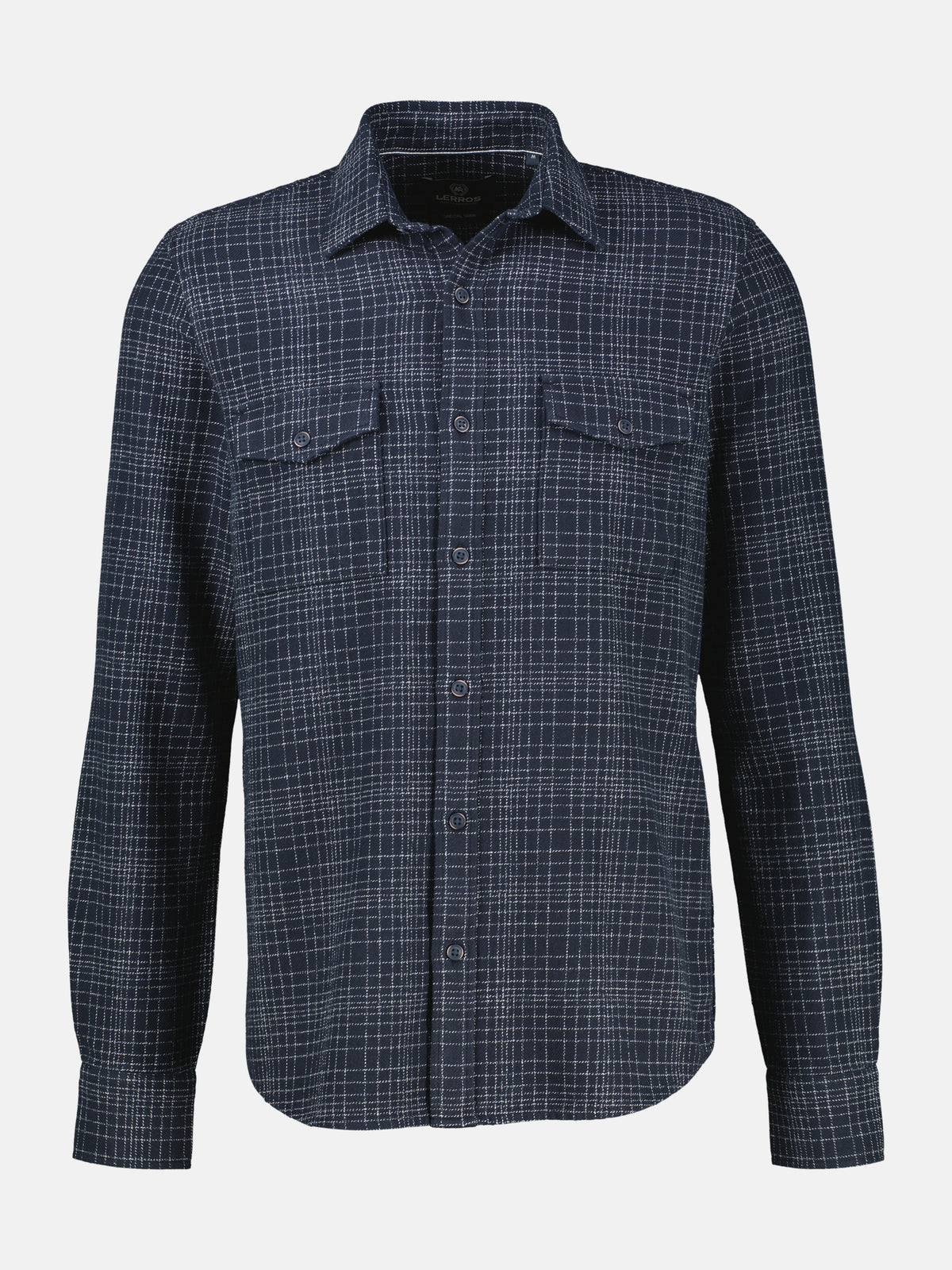 Men's cotton shirt with sophisticated plaid pattern