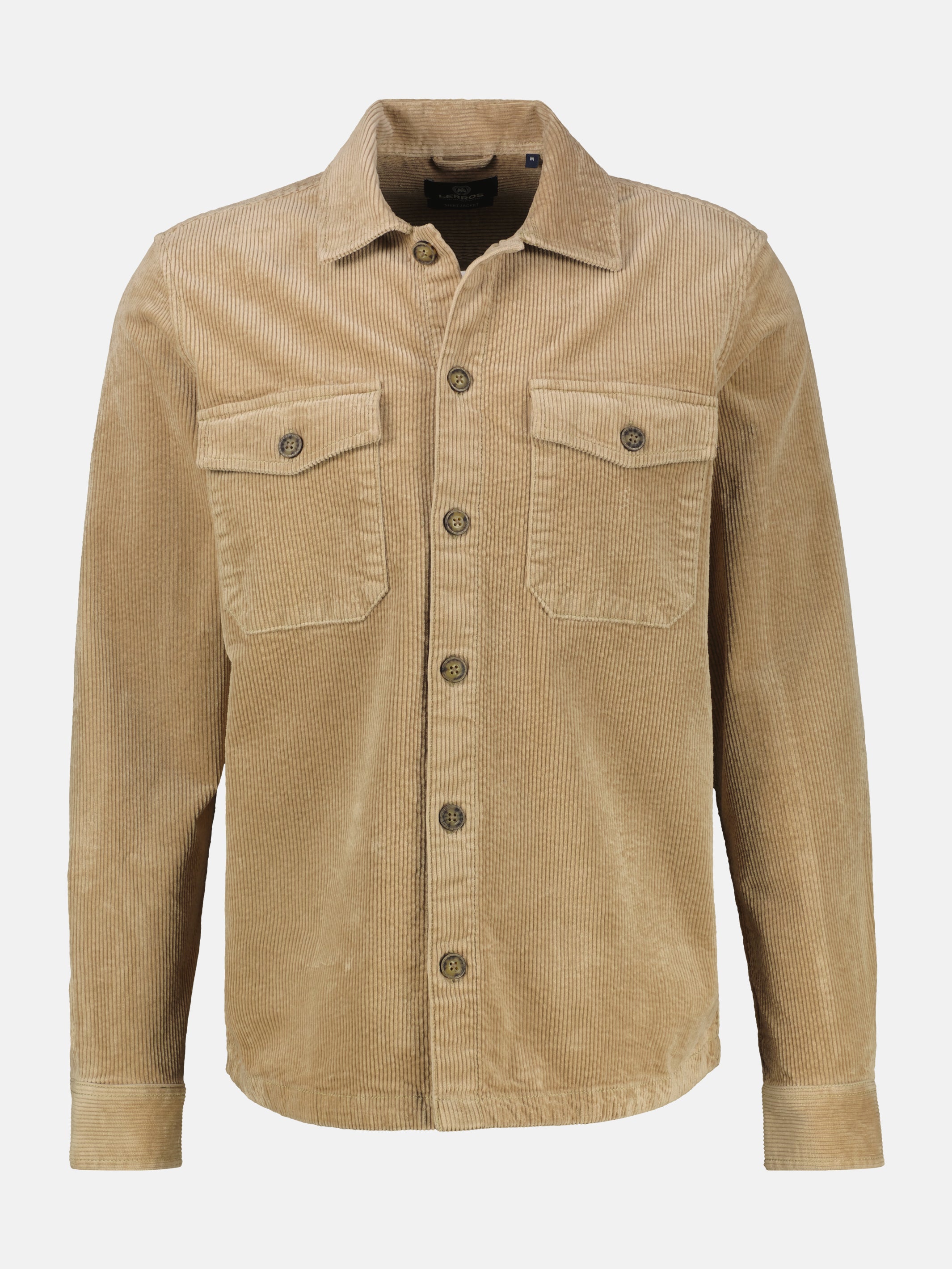 Men's Corduroy Shirt with Stretch in Plus Sizes