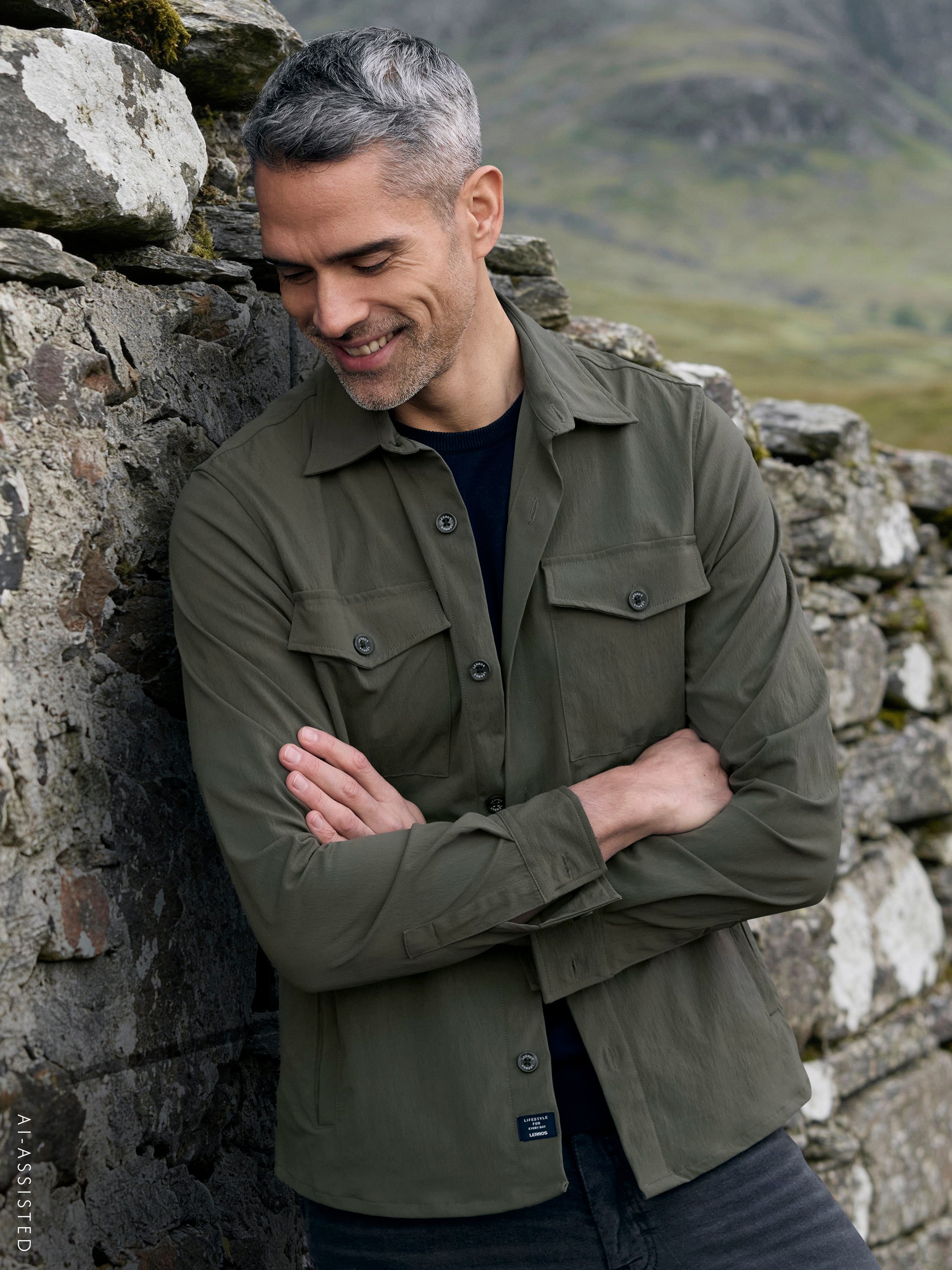 Sporty men's shirt made of durable fabric