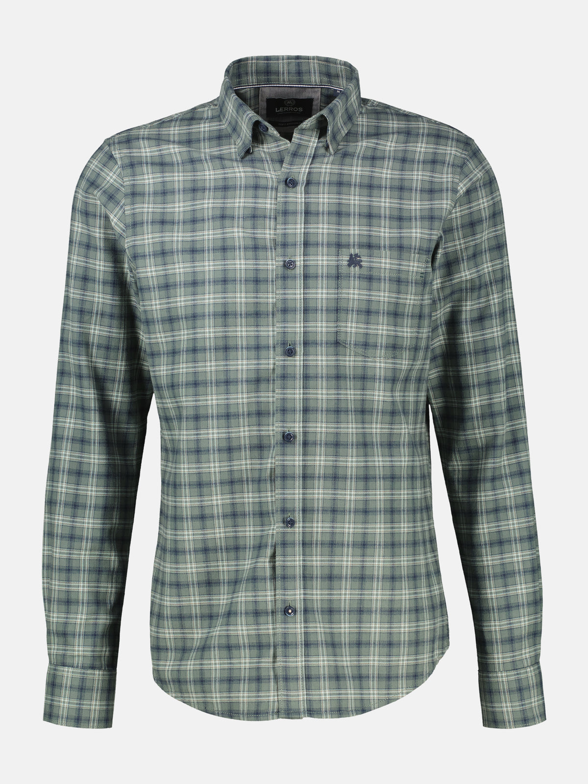Sporty check shirt made of pure cotton with breast pocket