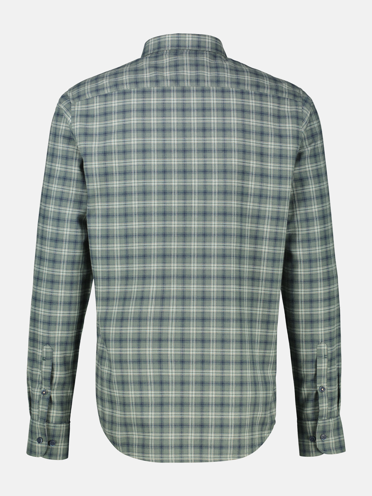 Sporty check shirt made of pure cotton with breast pocket