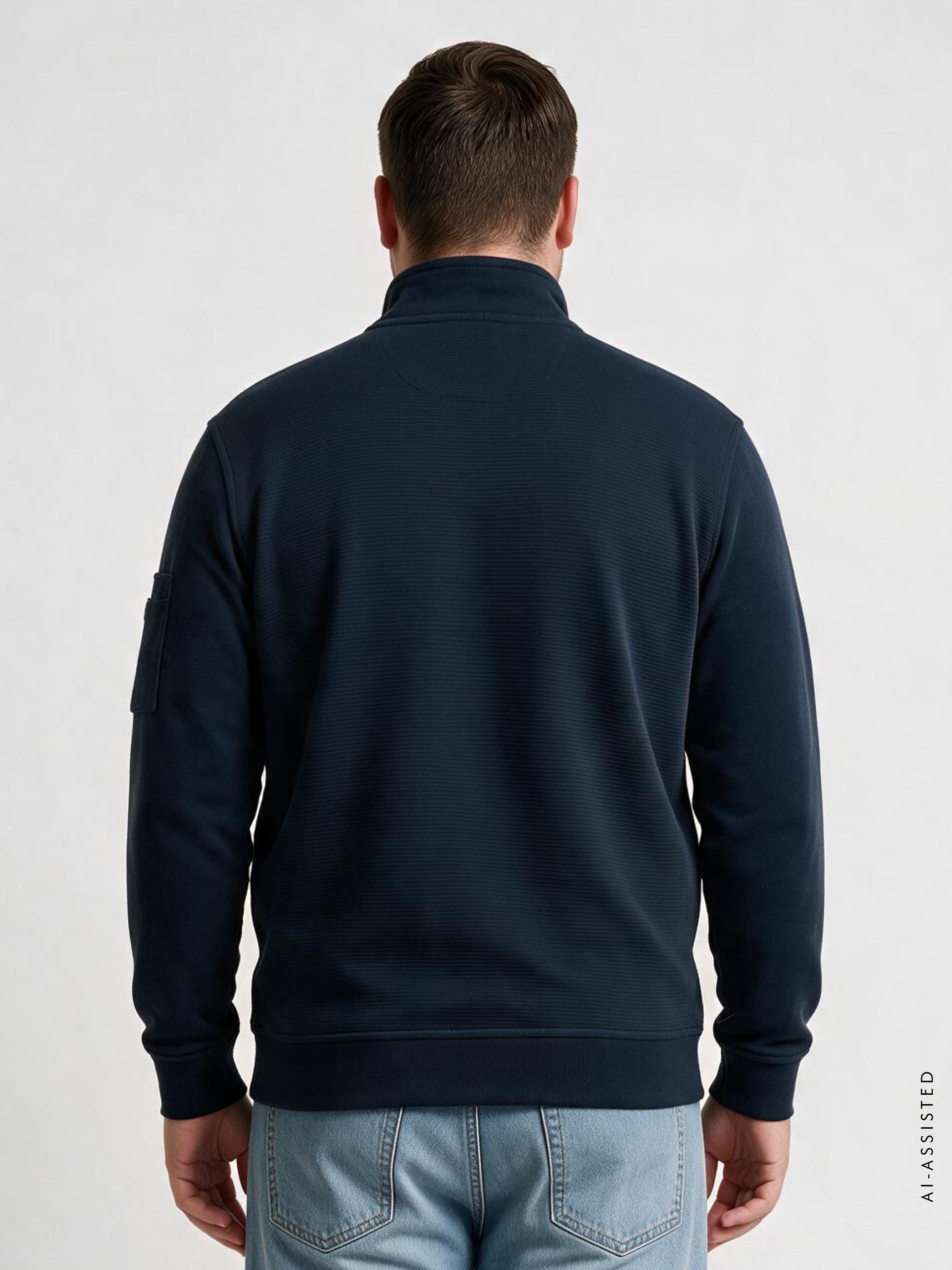 High-quality Troyer made from blended fabric with a fine ribbed structure