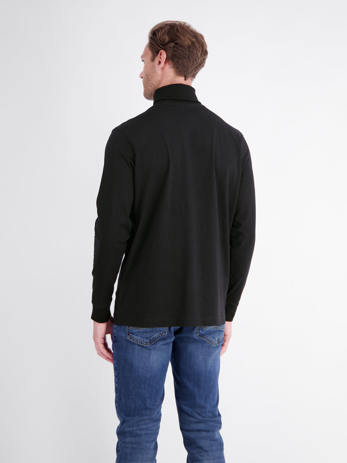 T-Shirt mit Rollkragen aus reiner Baumwolle
