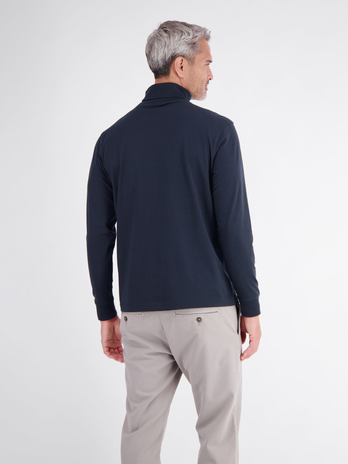 T-Shirt mit Rollkragen aus reiner Baumwolle