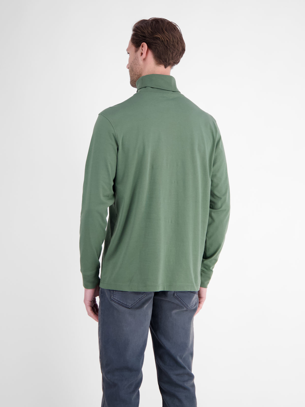 T-Shirt mit Rollkragen aus reiner Baumwolle