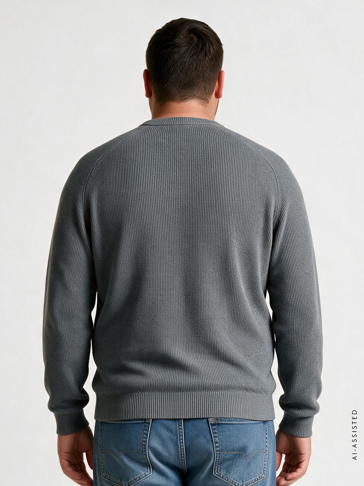 Strickpullover mit O-Neck – Große Größen
