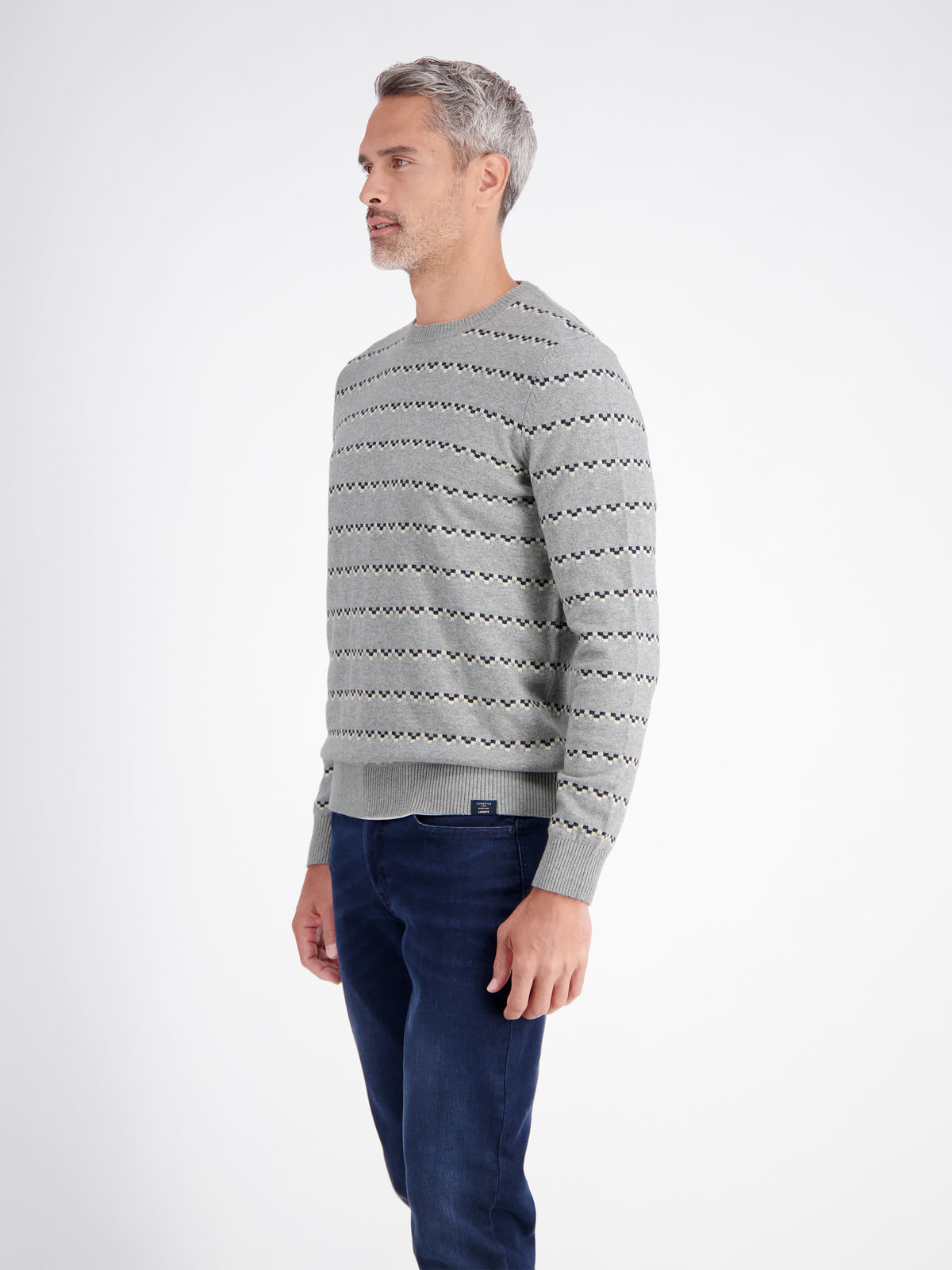 Strickpullover mit geometrischem Muster