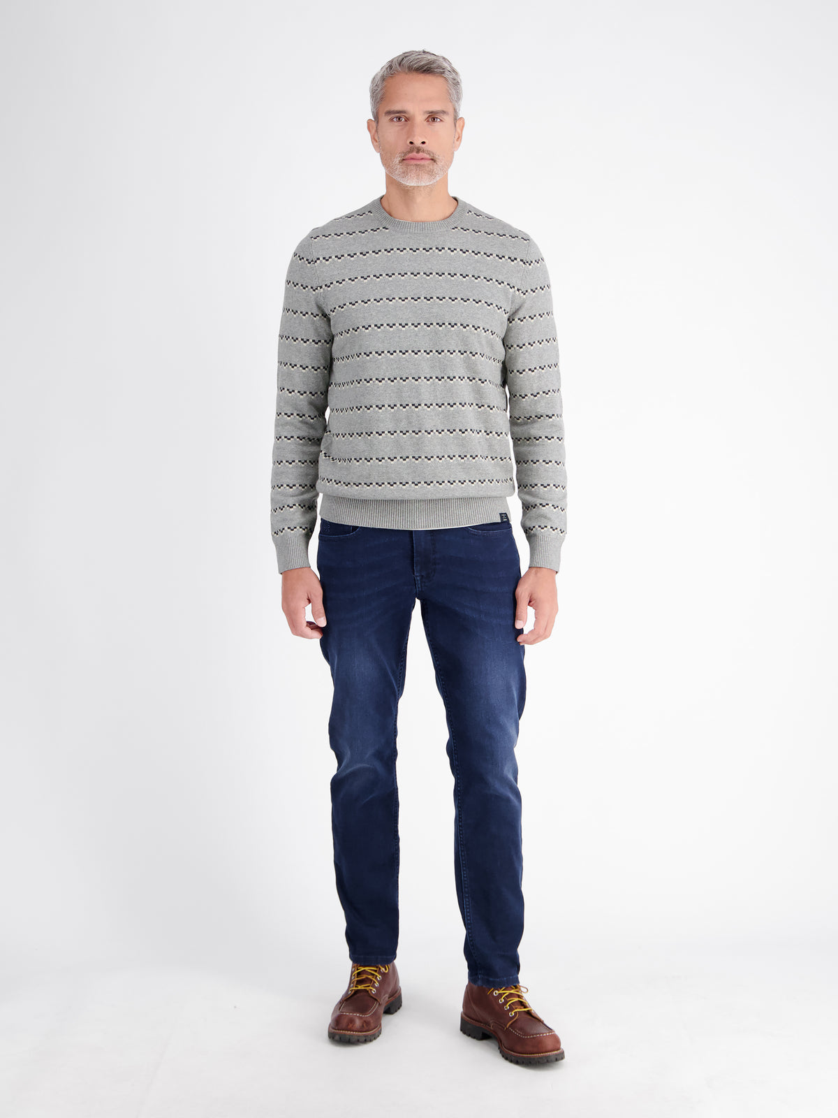 Strickpullover mit geometrischem Muster