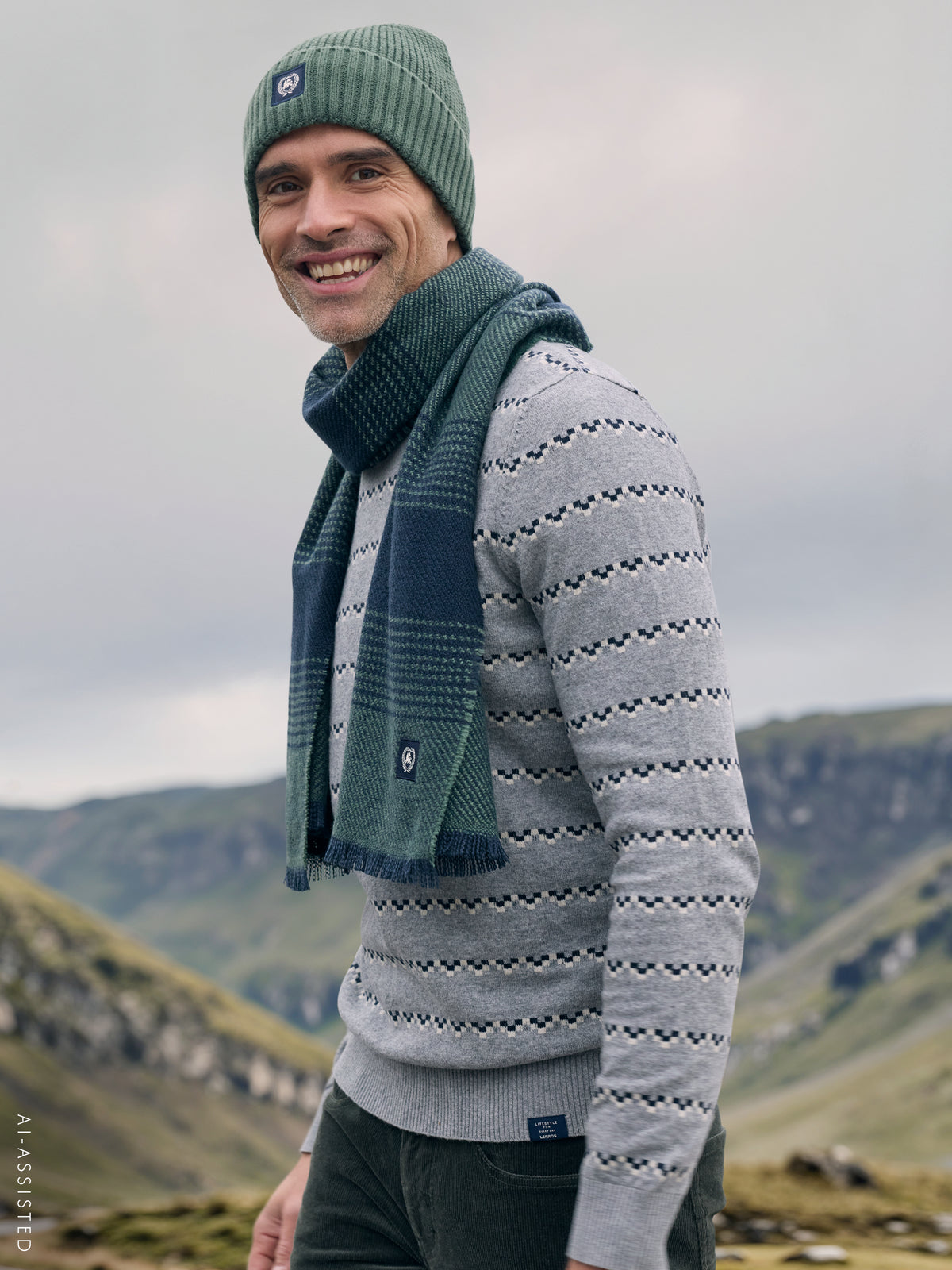 Strickpullover mit geometrischem Muster