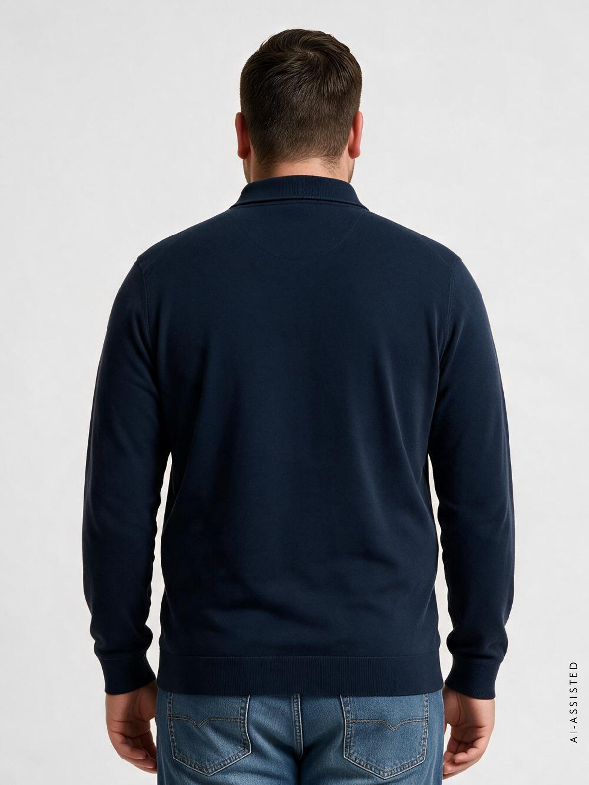 Langarm-Polo mit Stretchanteil – Große Größen