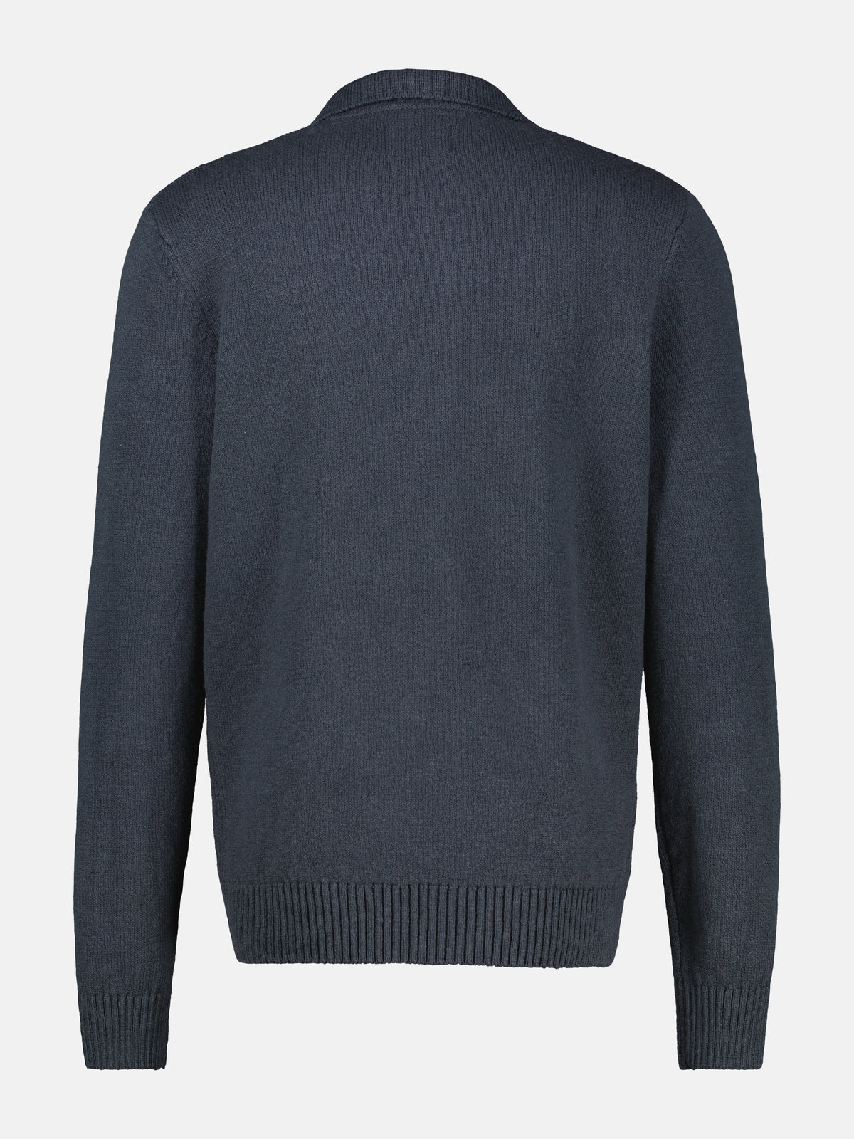 Strickjacke mit markantem Umschlagkragen