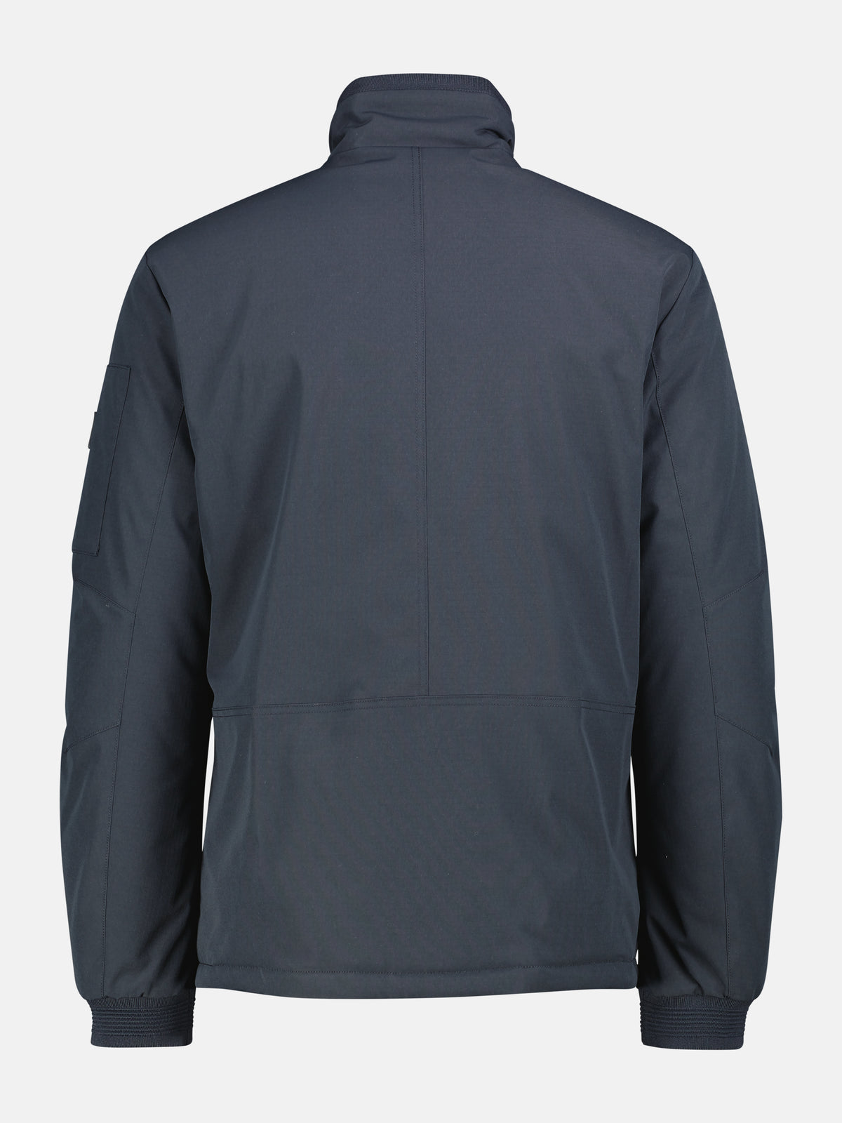 Sporty jacket made of flexible synthetic fiber with lining