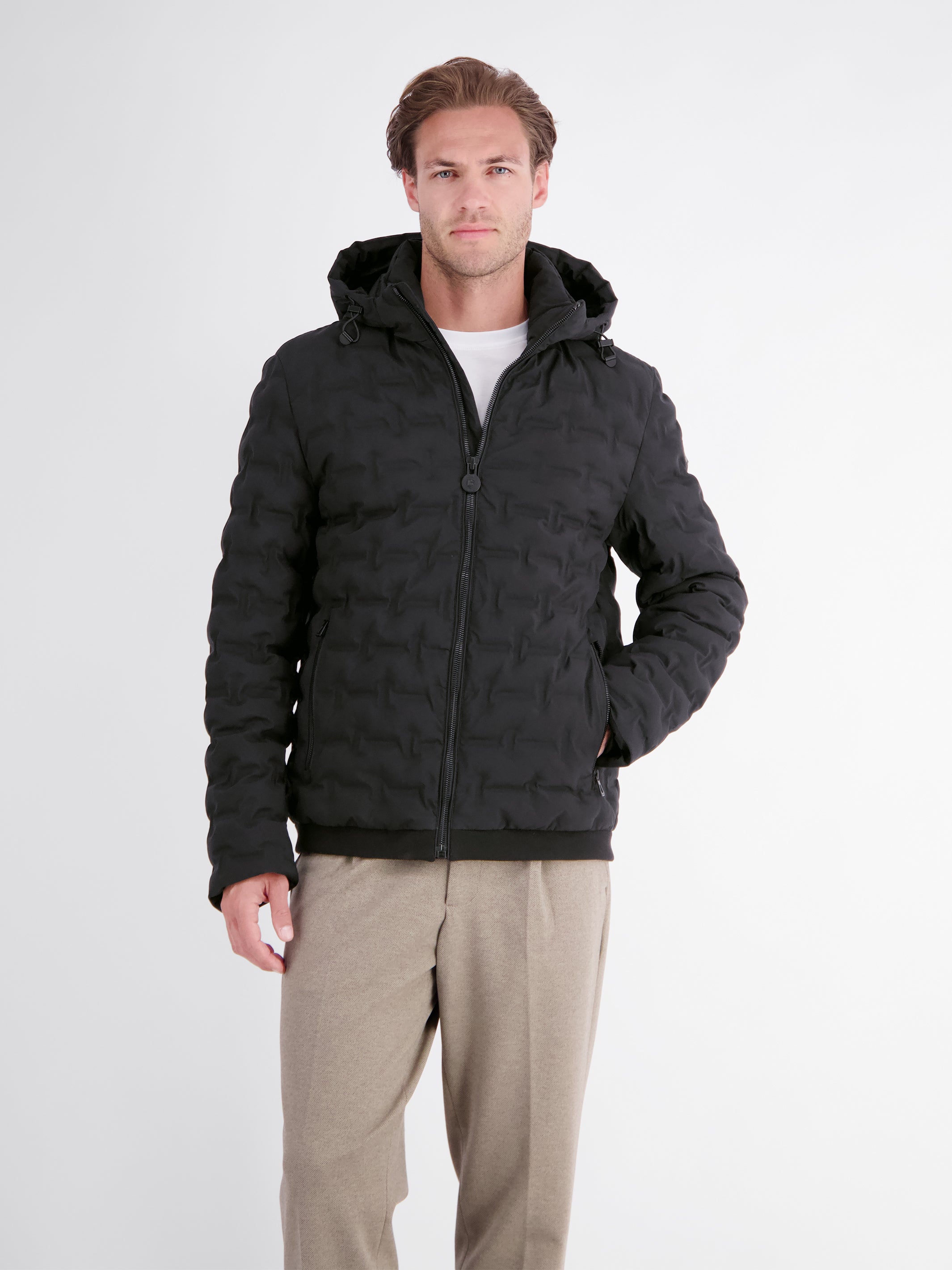 Wärmende Funktions-Steppjacke mit abnehmbarer Kapuze