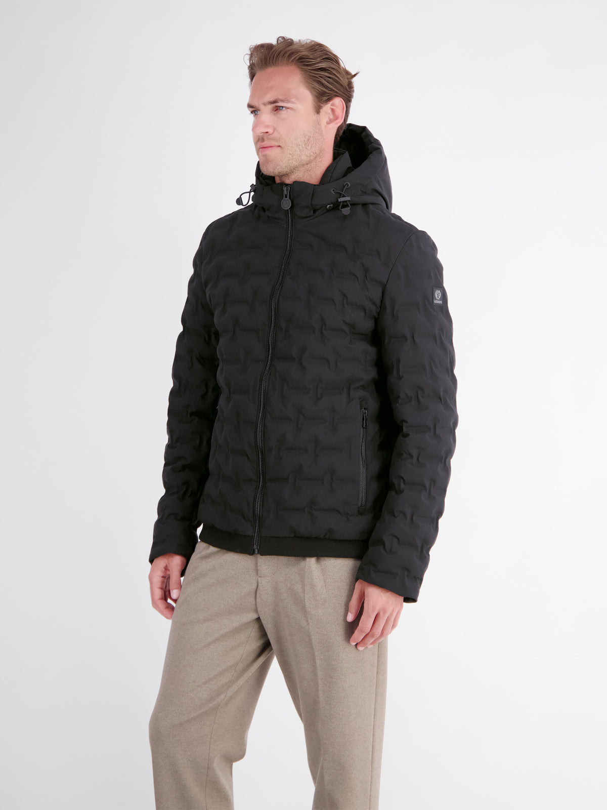 Wärmende Funktions-Steppjacke mit abnehmbarer Kapuze