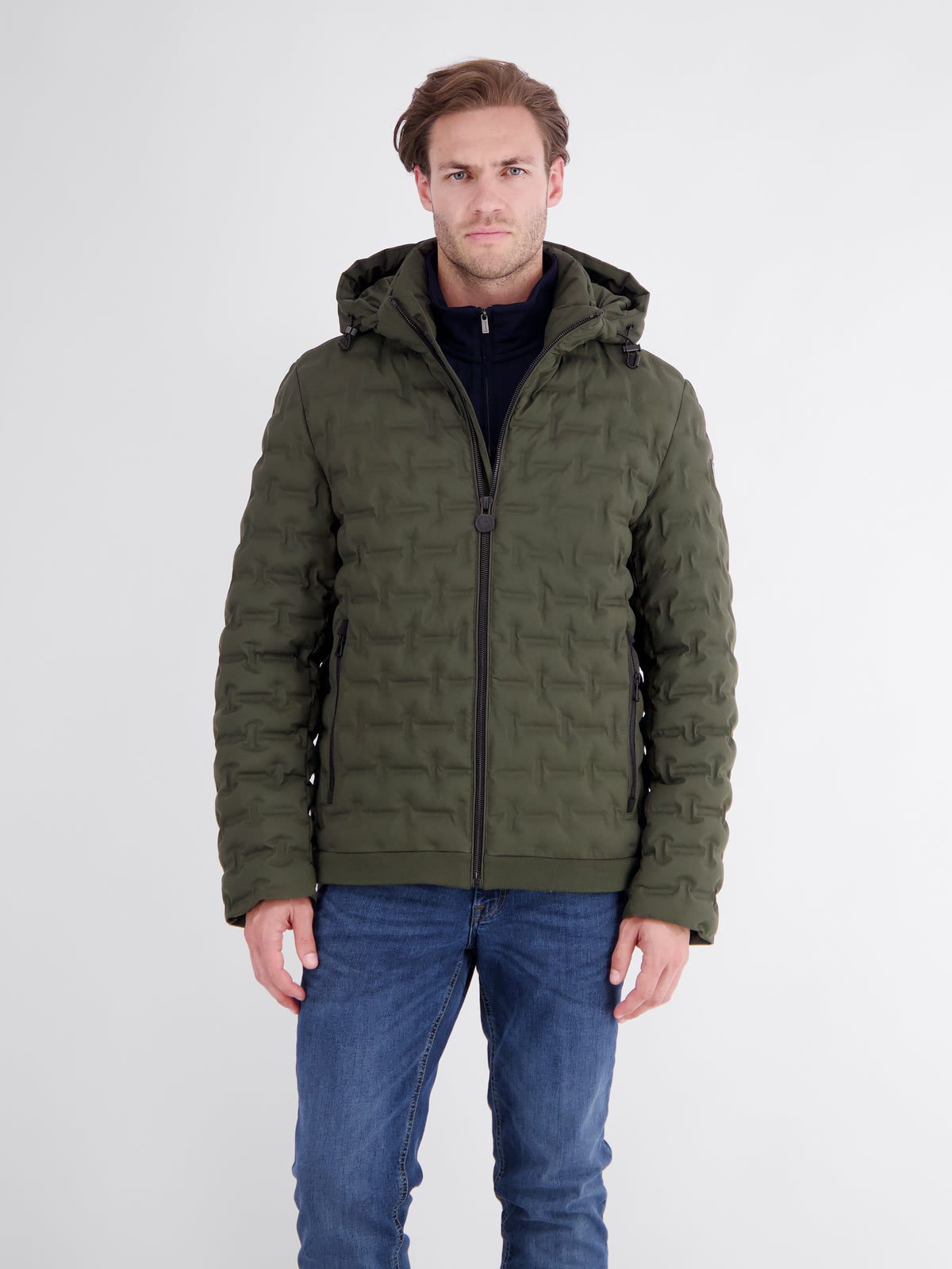 Wärmende Funktions-Steppjacke mit abnehmbarer Kapuze