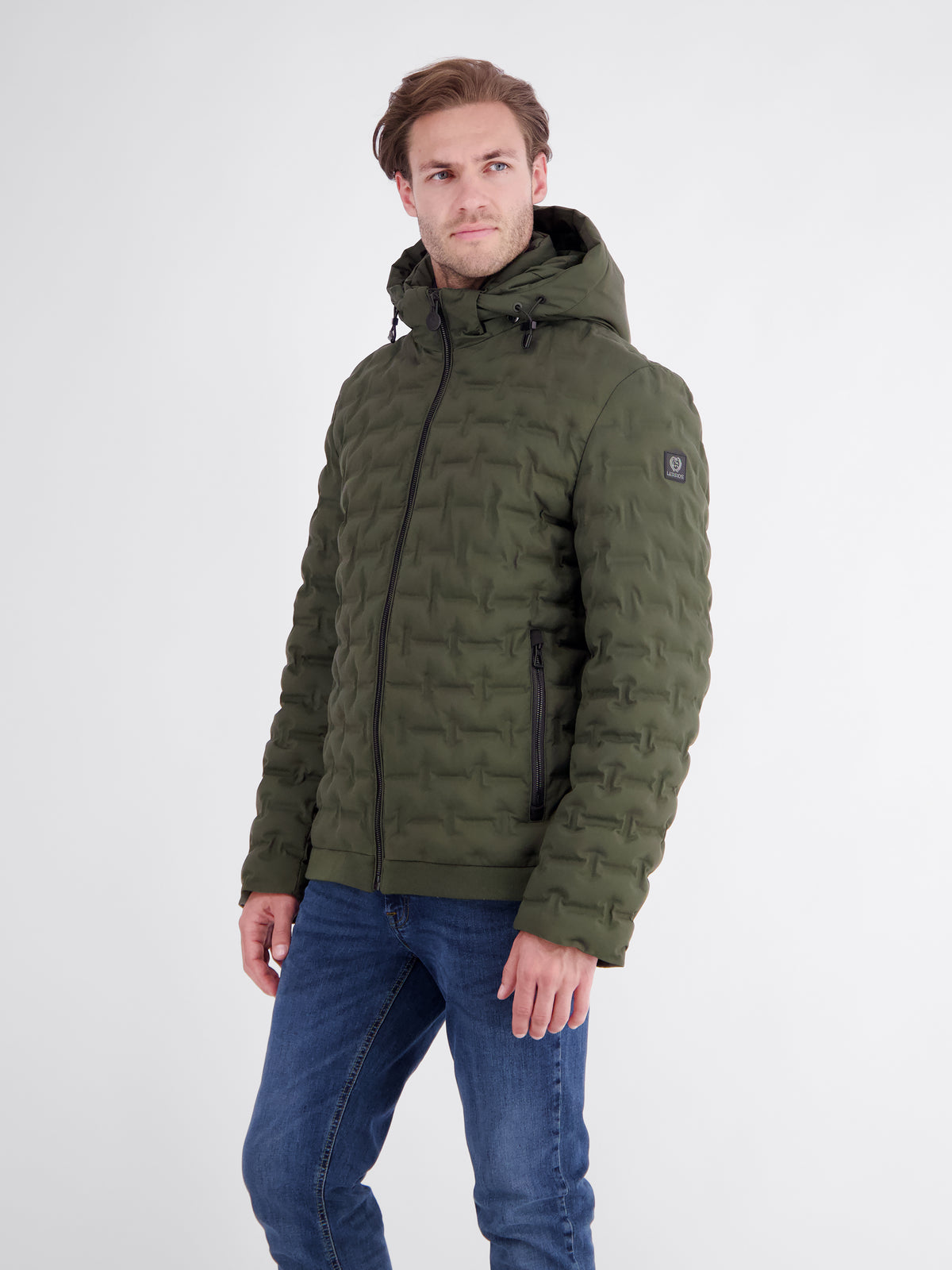 Wärmende Funktions-Steppjacke mit abnehmbarer Kapuze