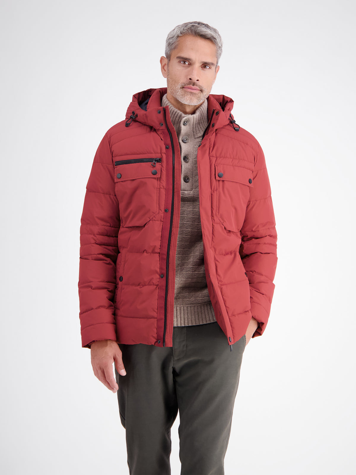 Sophisticated functional jacket, warming and water-repellent