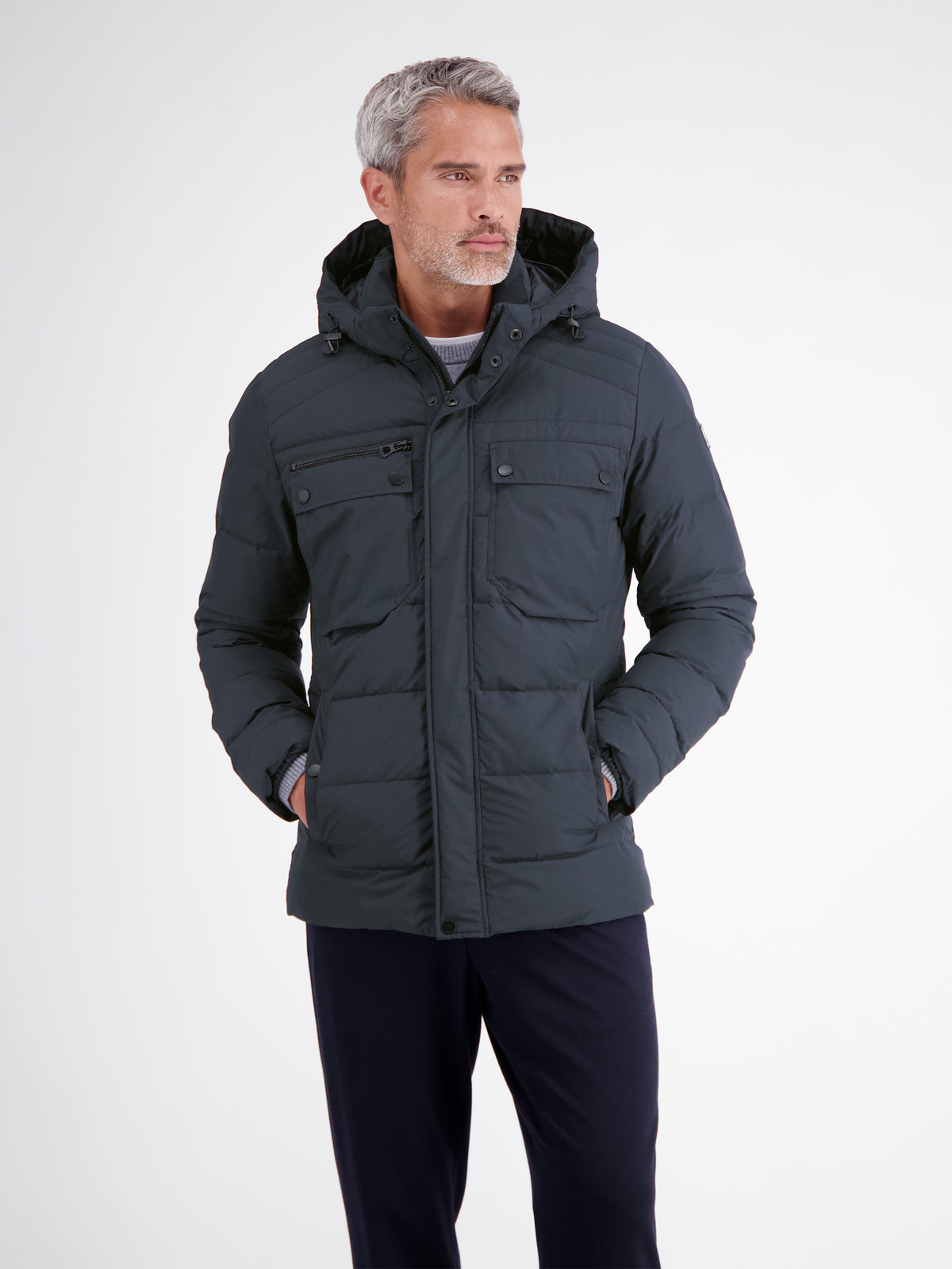 Sophisticated functional jacket, warming and water-repellent