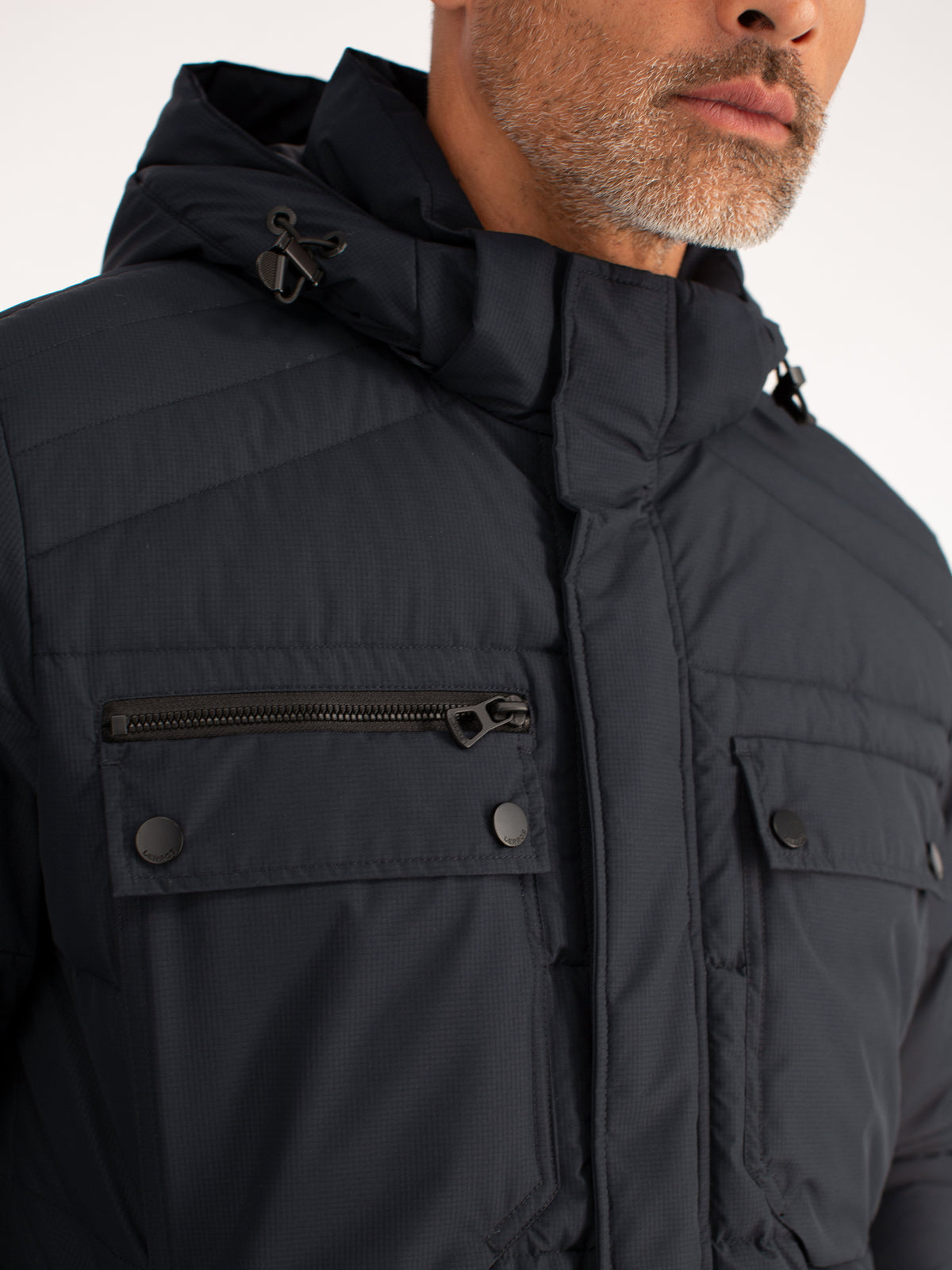 Sophisticated functional jacket, warming and water-repellent