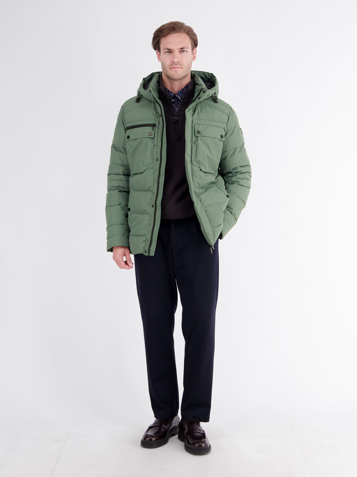 Sophisticated functional jacket, warming and water-repellent