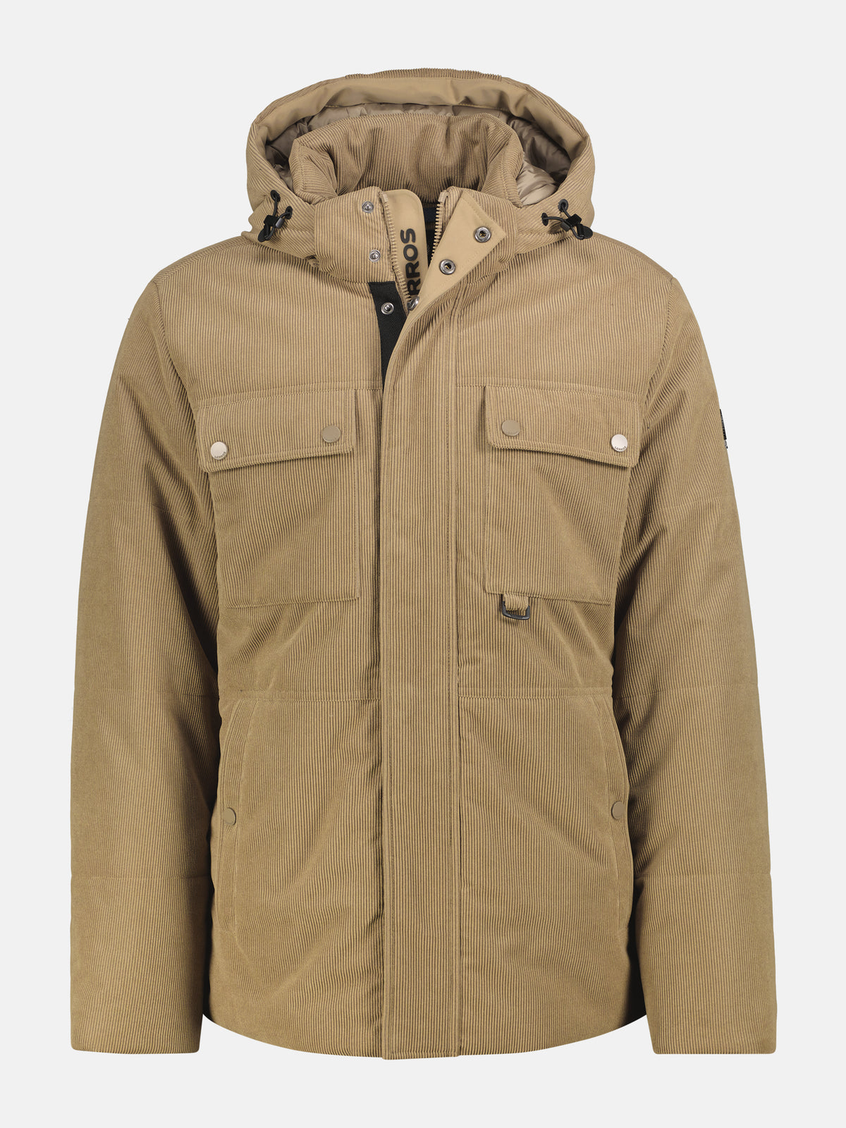 Functionele jas van wind- en waterafstotende corduroy stof