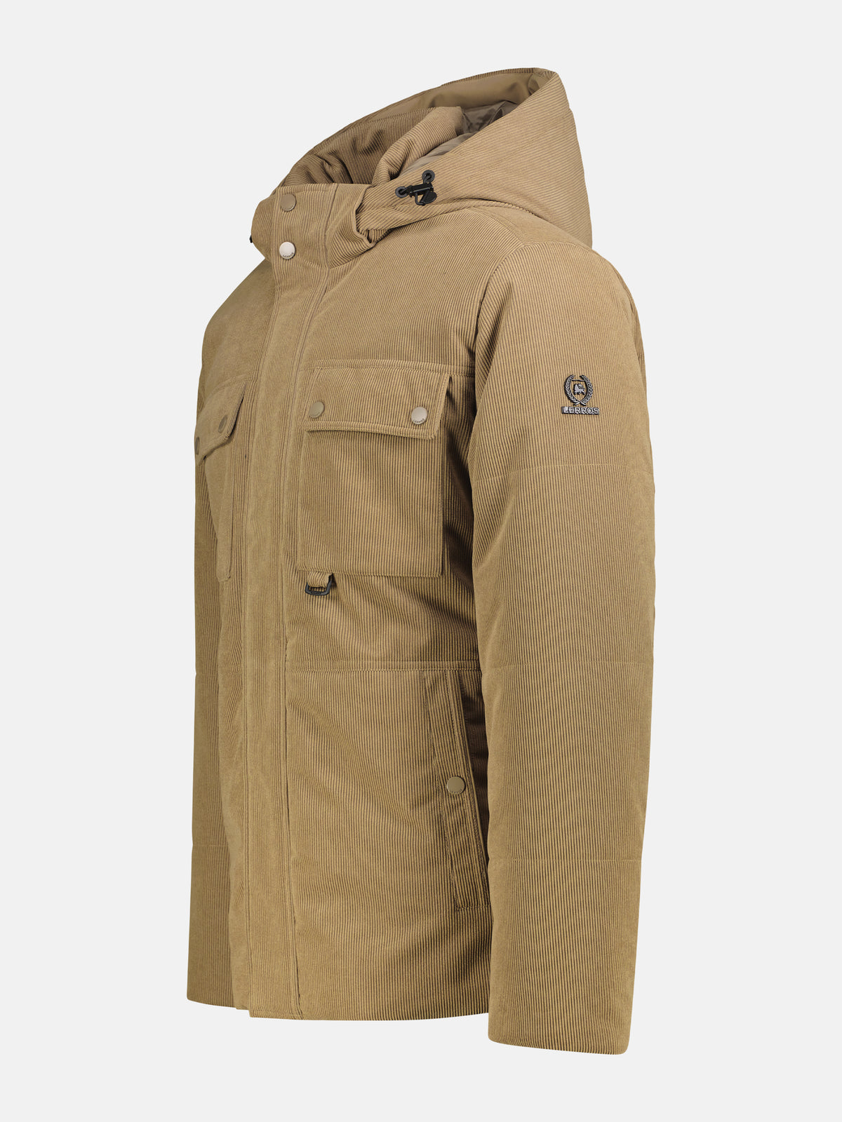 Functionele jas van wind- en waterafstotende corduroy stof