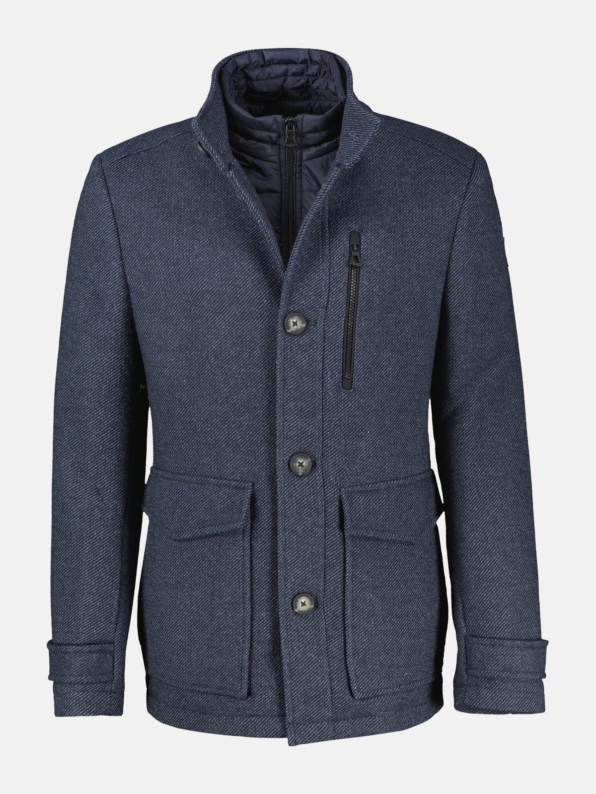 Casual 2-in-1 wool blend coat in plus sizes