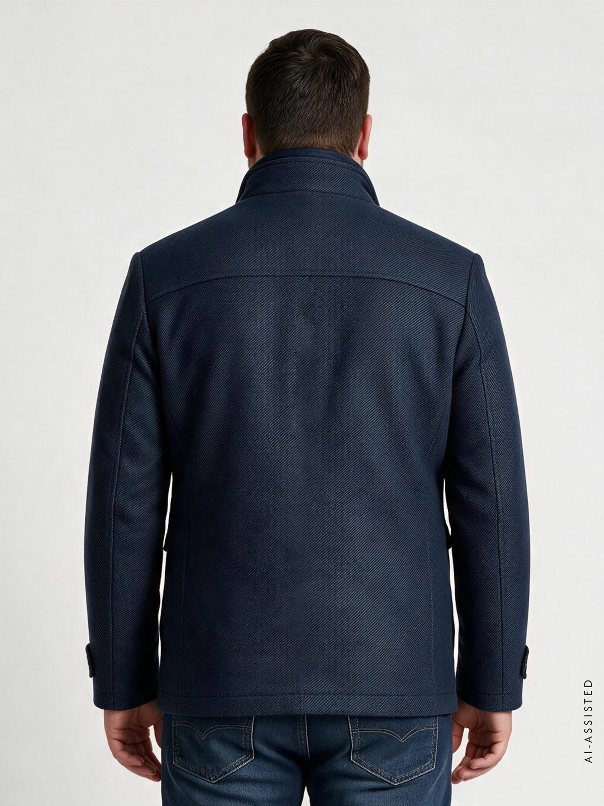 Casual 2-in-1 wool blend coat in plus sizes