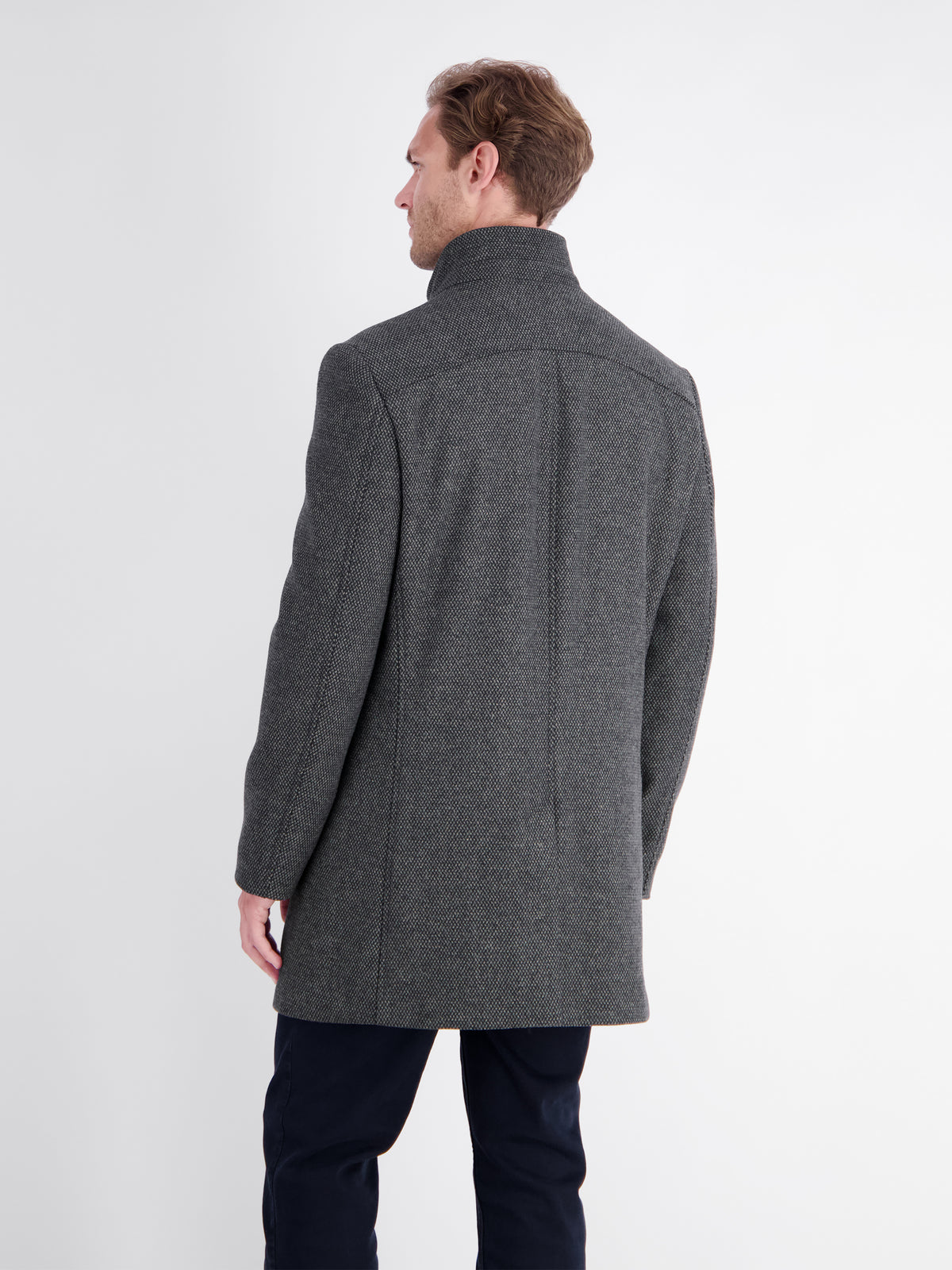 Sporty coat in wool blend, removable vest