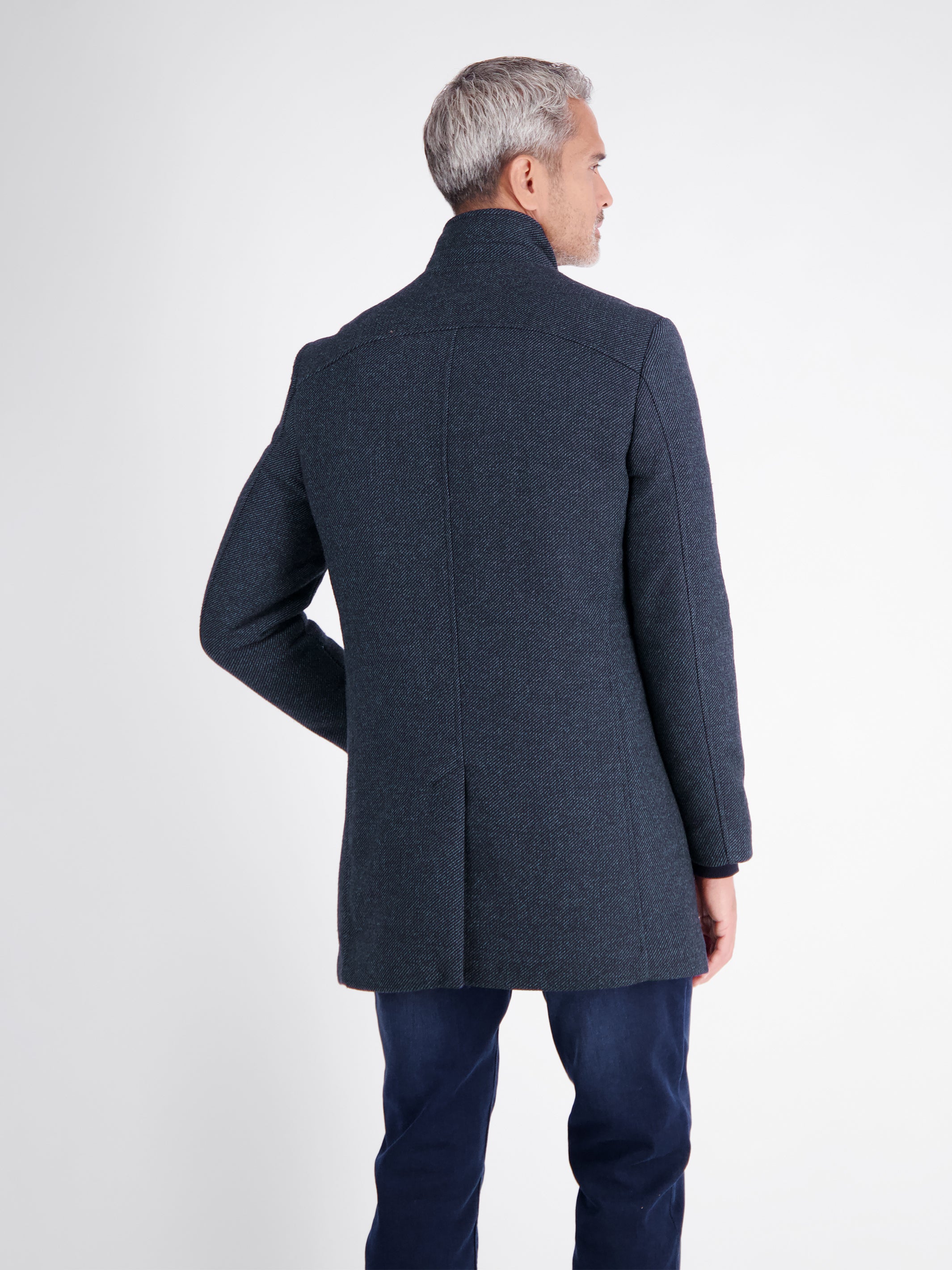 Casual wool blend coat with detachable gilet