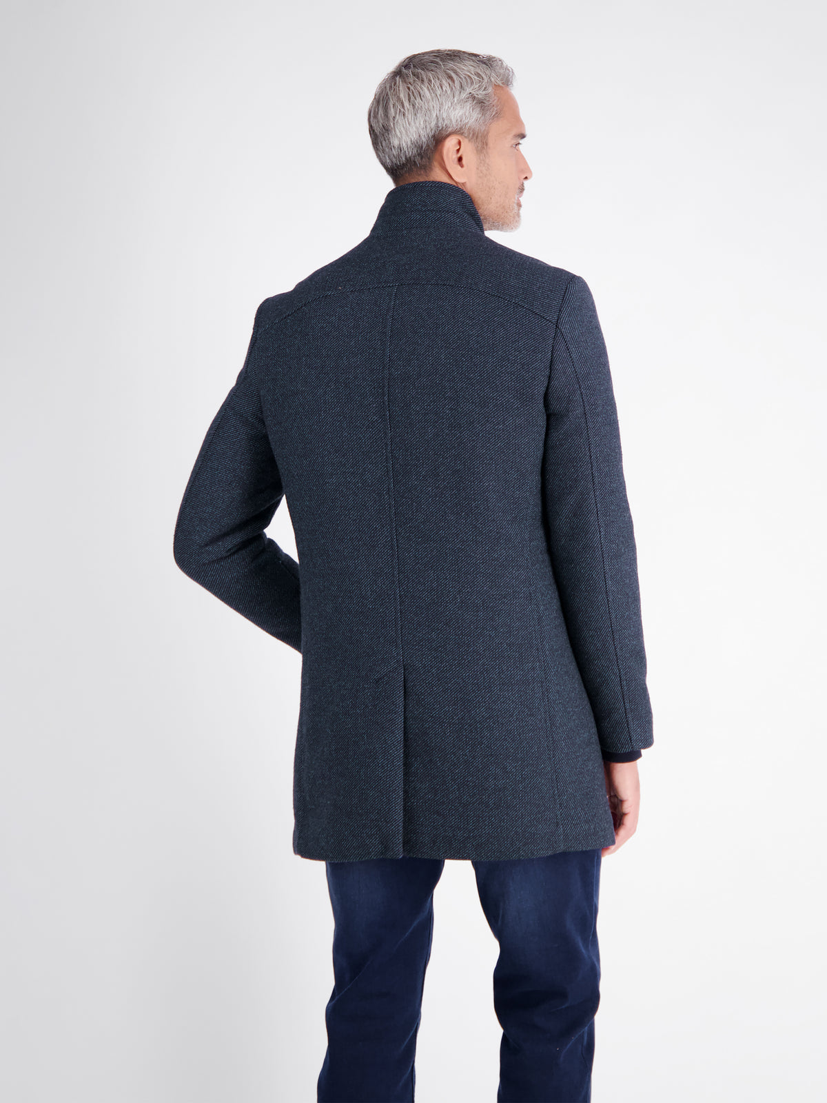 Casual 2-in-1 short coat in wool blend