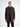 Men's checked short coat with lapel collar