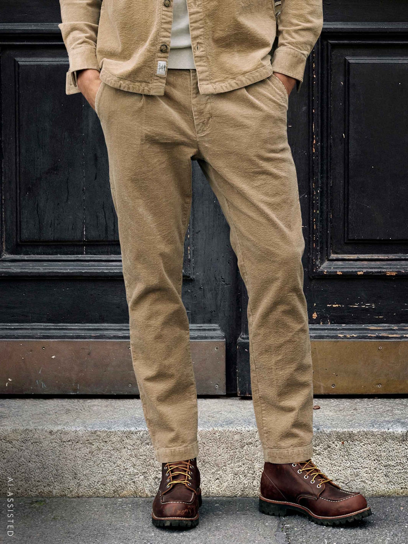 Bequeme und robuste Chino aus flexiblem Cordgewebe