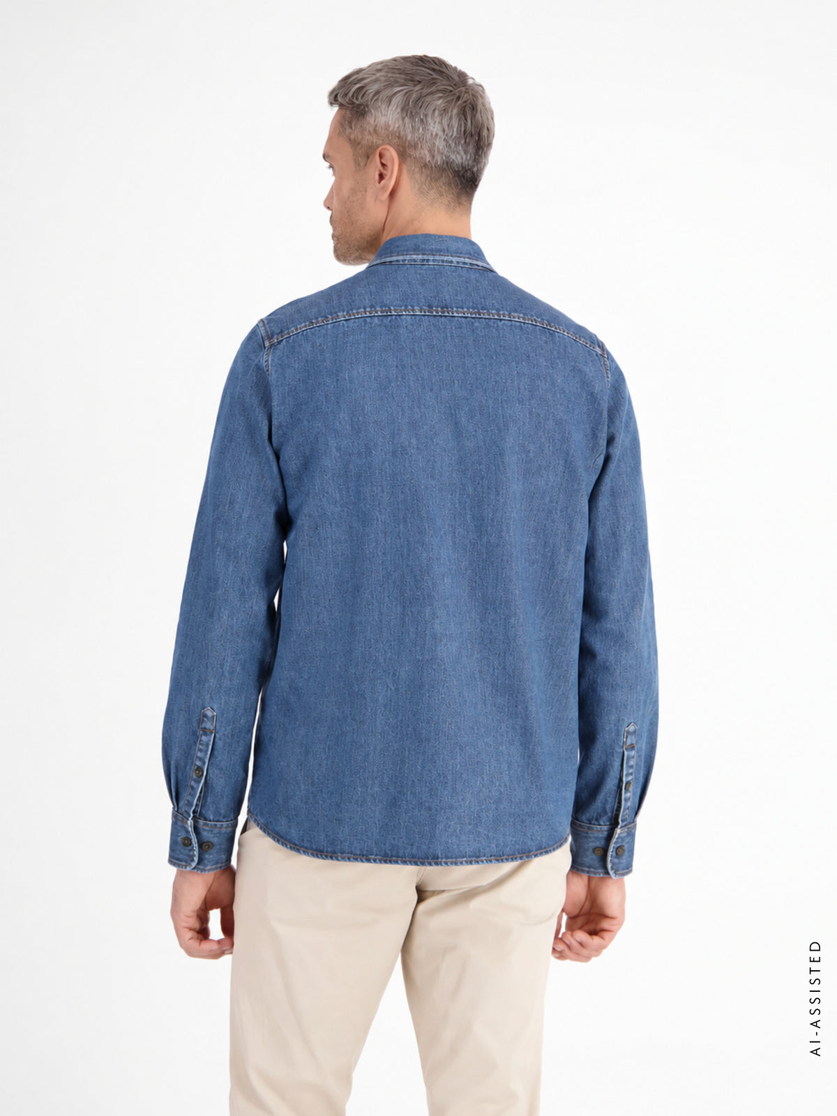 Kerniges Denimhemd für Herren in lässiger Jeansoptik