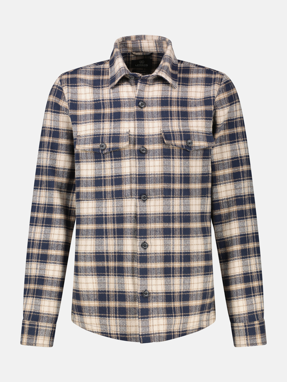 Sportives Overshirt in Karooptik aus softem Flanell - Langarmhemd