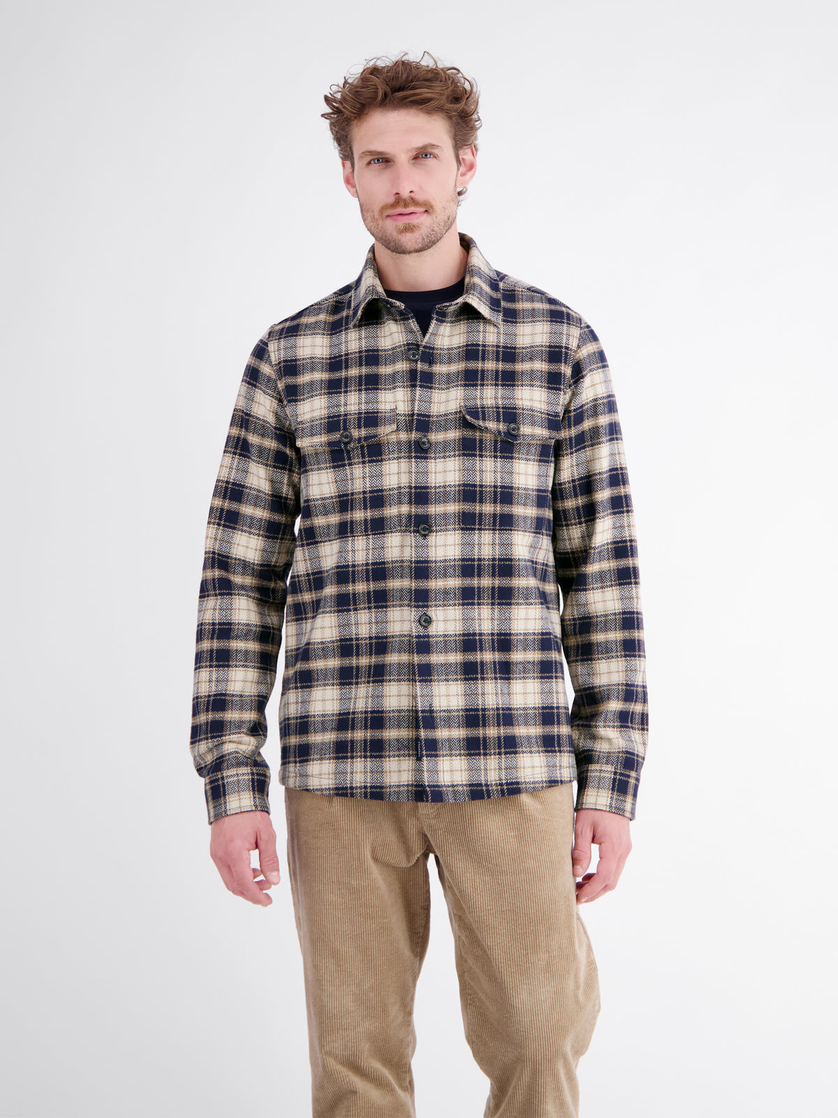 Sportives Overshirt in Karooptik aus softem Flanell - Langarmhemd