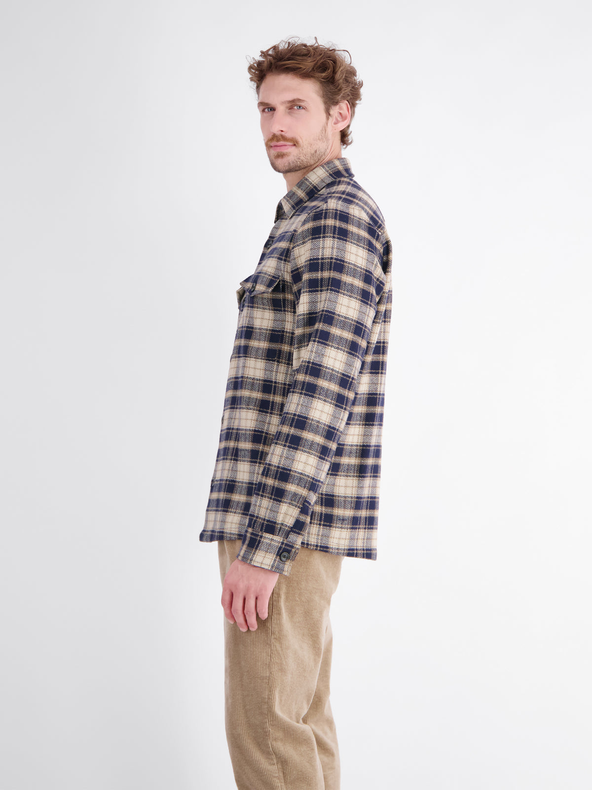 Sportives Overshirt in Karooptik aus softem Flanell - Langarmhemd
