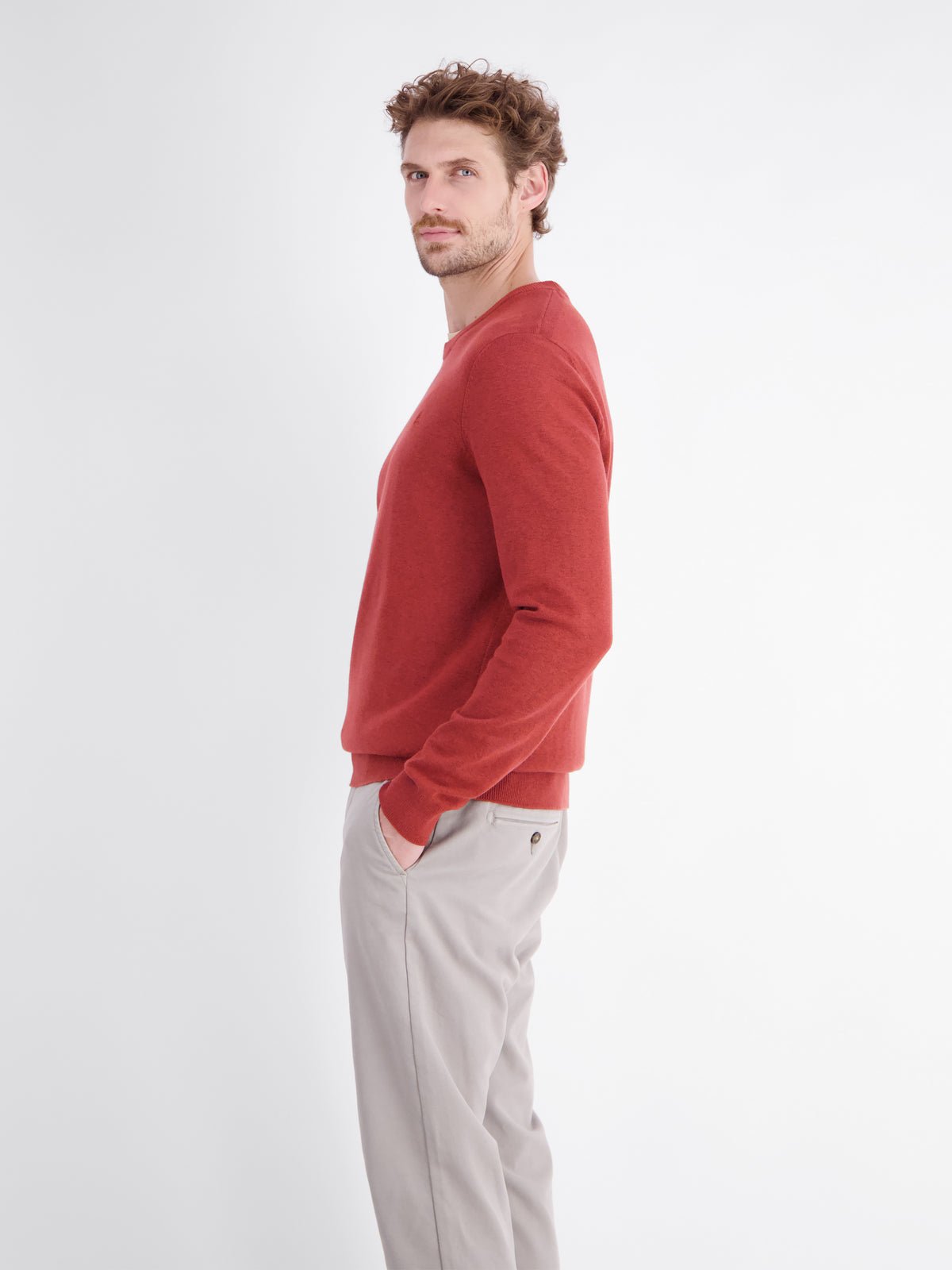 Strickpullover aus weichem Baumwollmix mit softer Haptik - Rundhalspullover