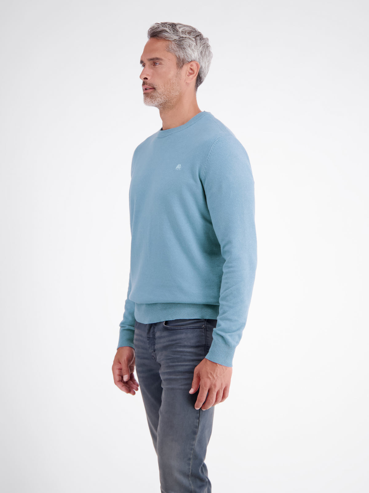 Strickpullover aus weichem Baumwollmix mit softer Haptik - Rundhalspullover