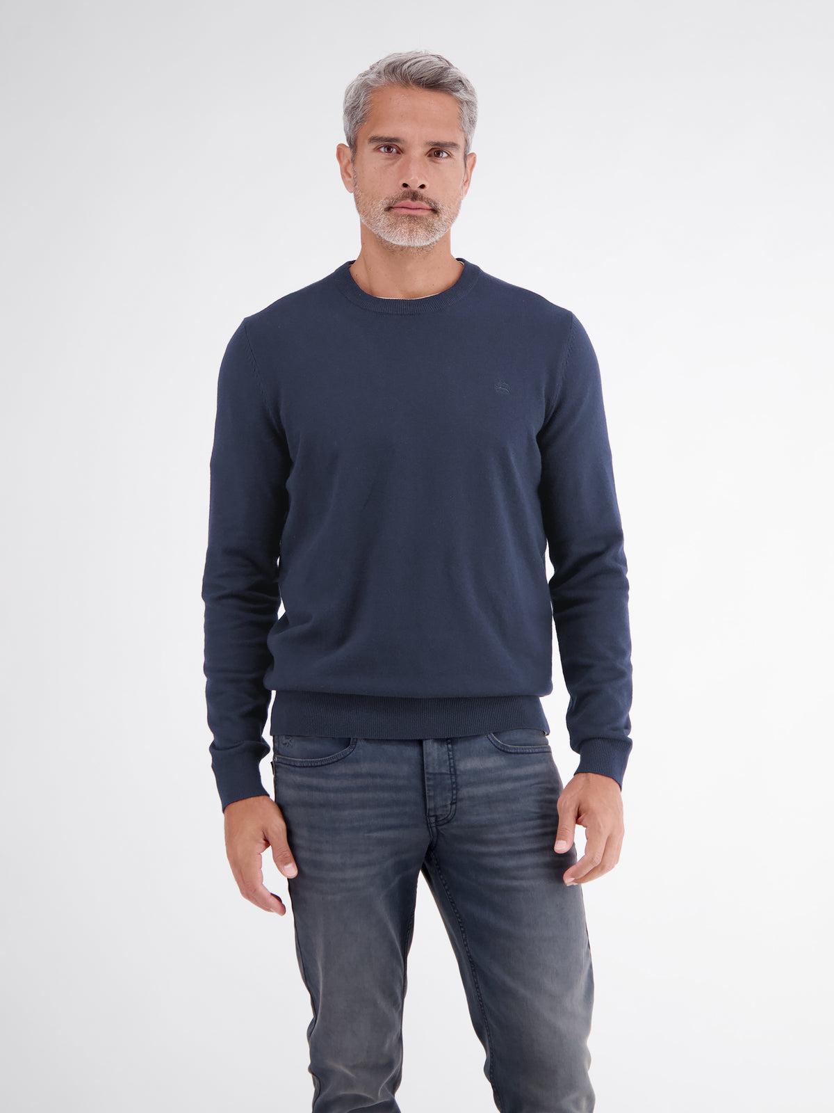 Strickpullover aus weichem Baumwollmix mit softer Haptik - Rundhalspullover