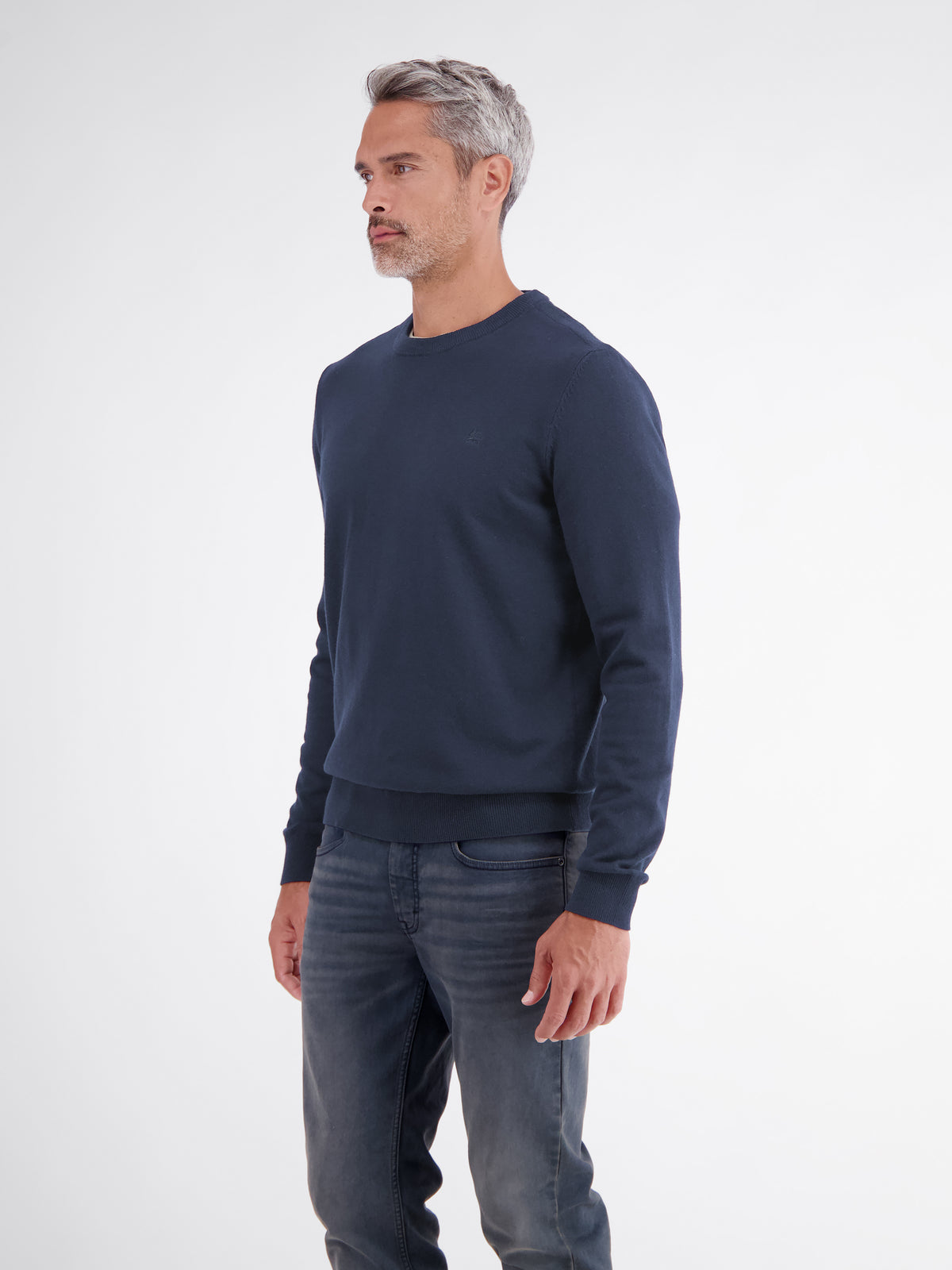 Strickpullover aus weichem Baumwollmix mit softer Haptik - Rundhalspullover